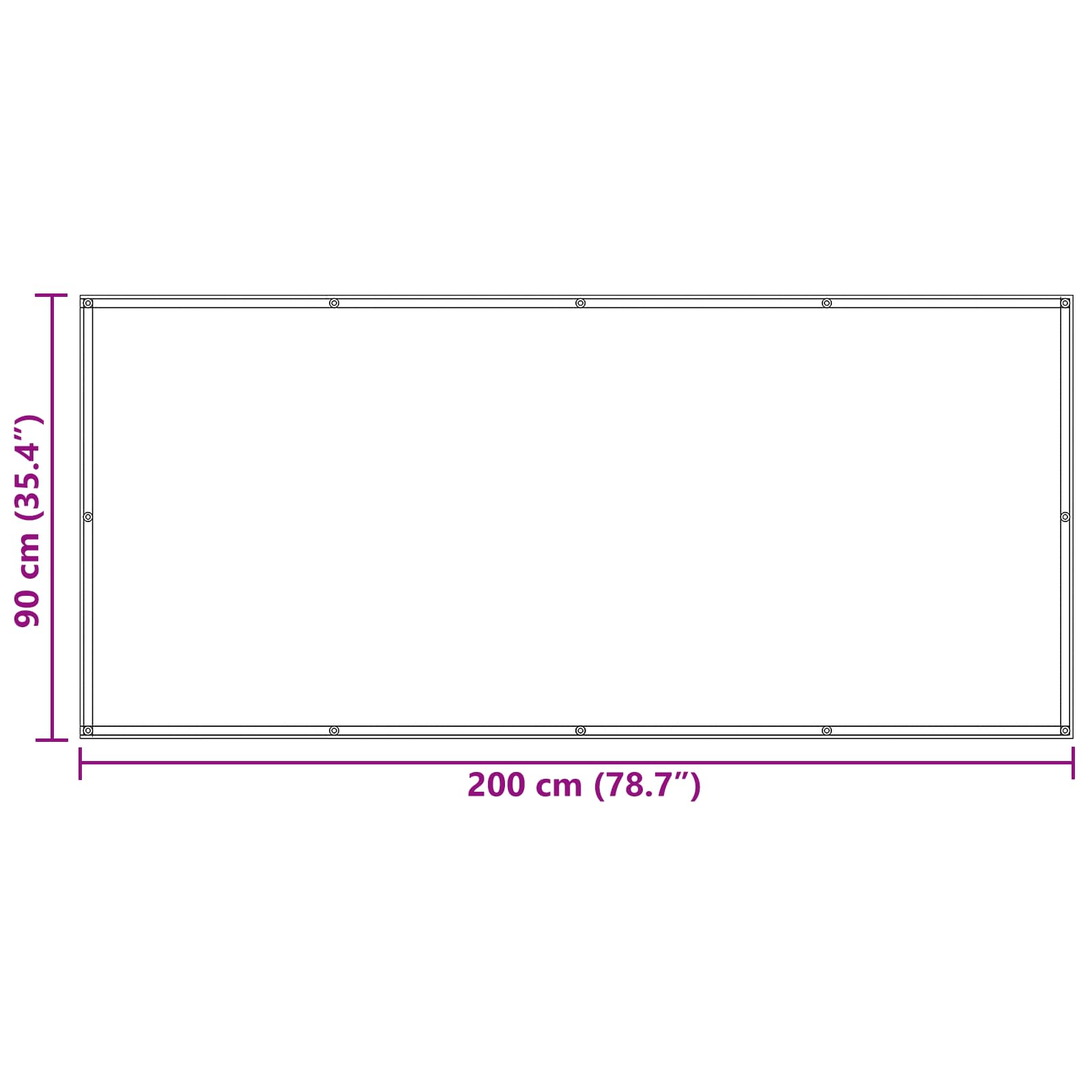 Balcony ekran Crvena 90 x 200 cm Oxford tkanina