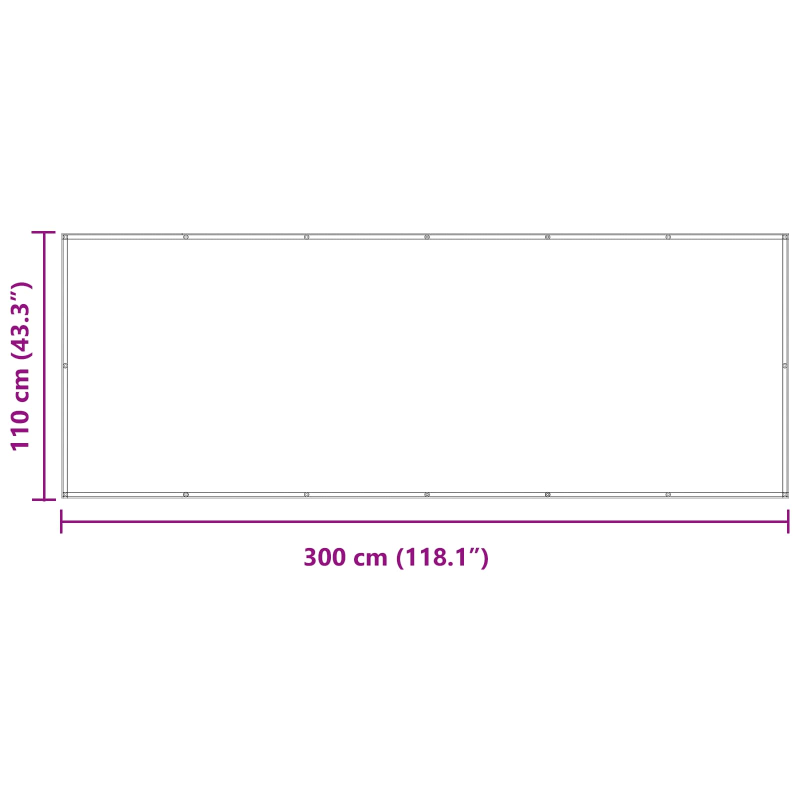 Balcony ekran Crvena 110 x 300 cm Oxford tkanina
