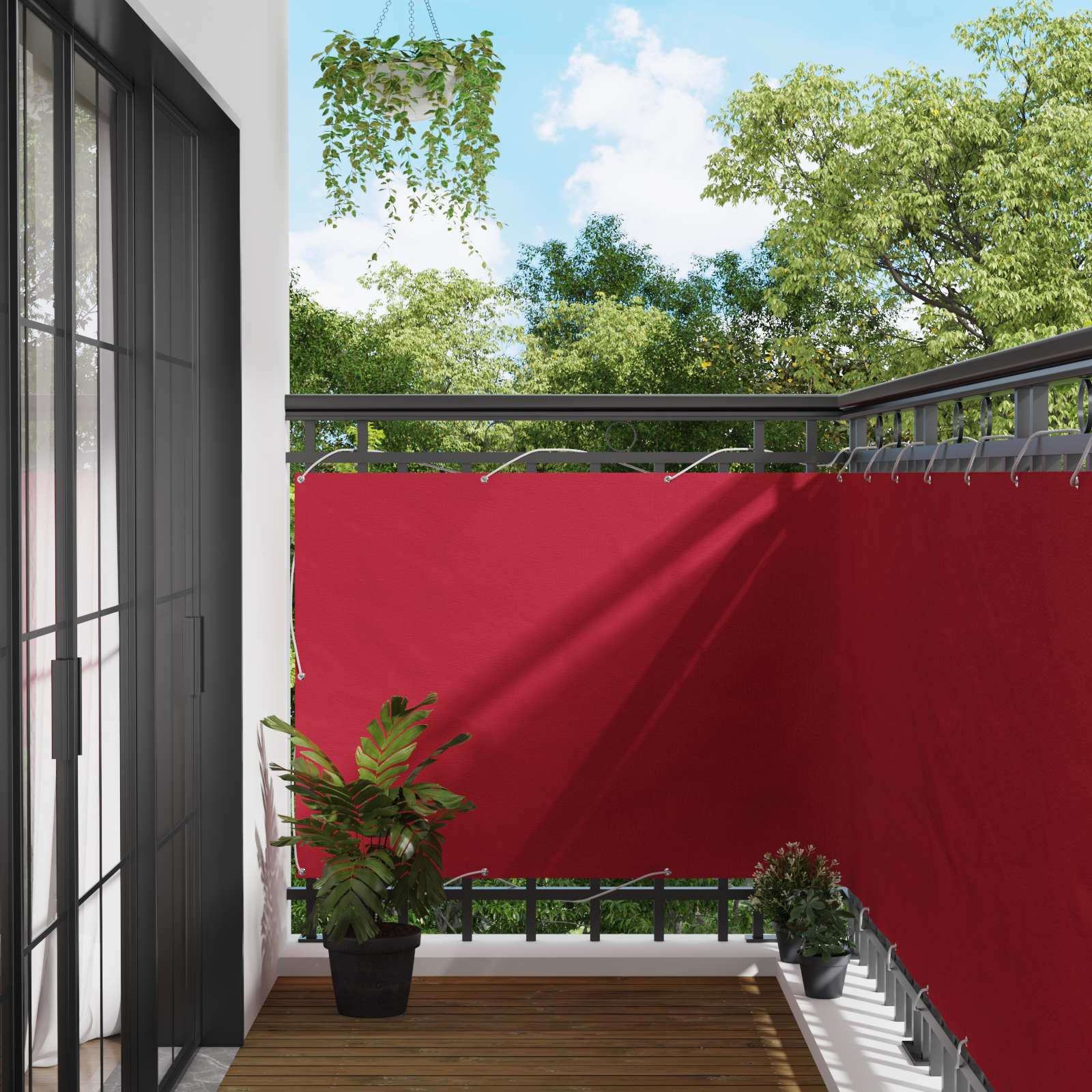 Balcony ekran Crvena 110 x 800 cm Oxford tkanina