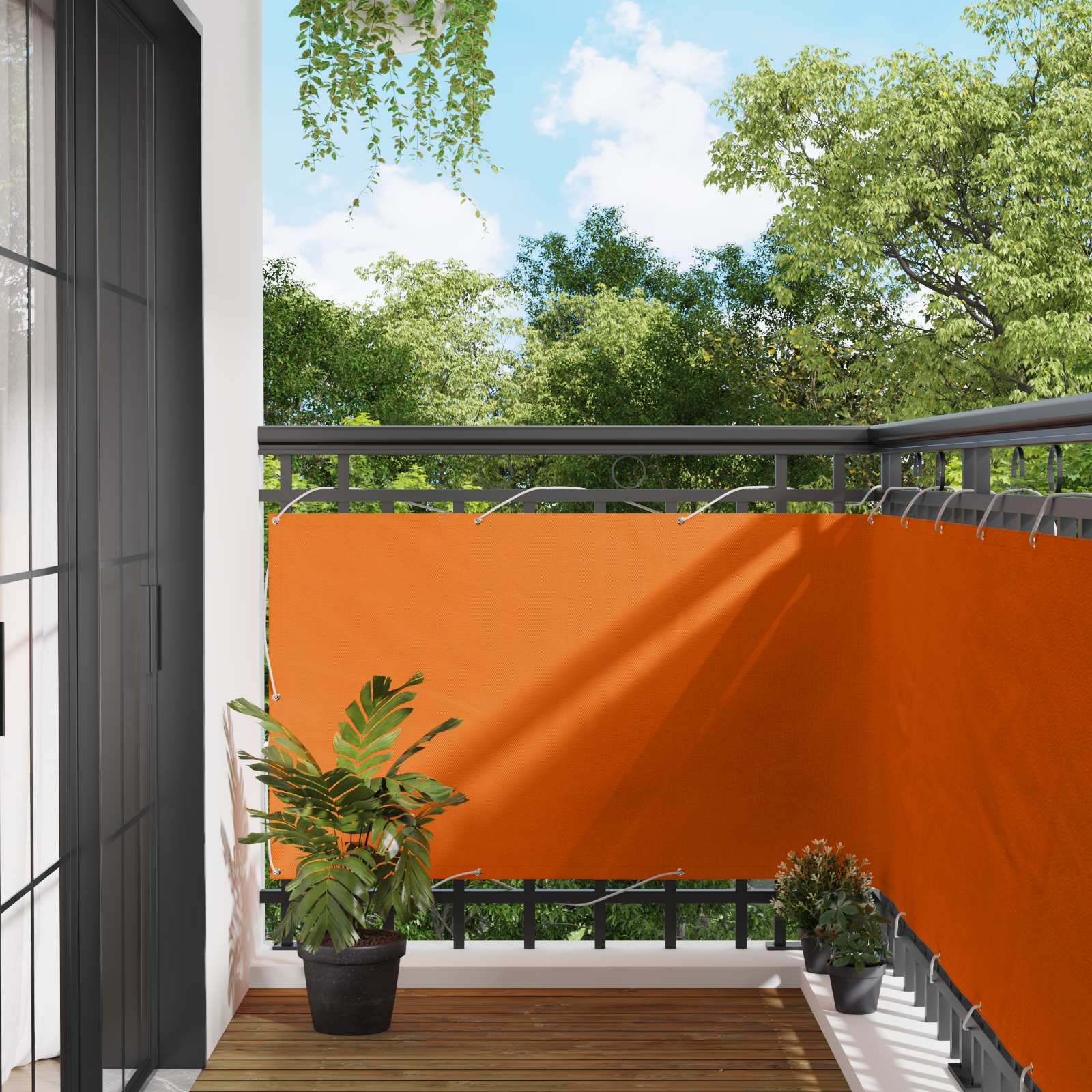 Balcony ekran Narančasta 90 x 200 cm Oxford tkanina