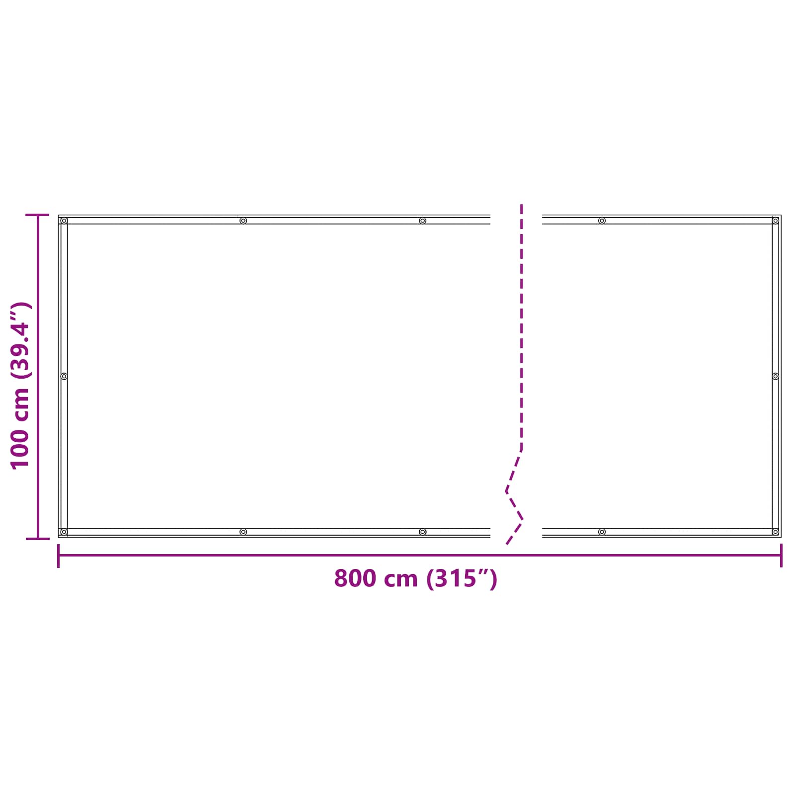 Balcony ekran Narančasta 100 x 800 cm Oxford tkanina