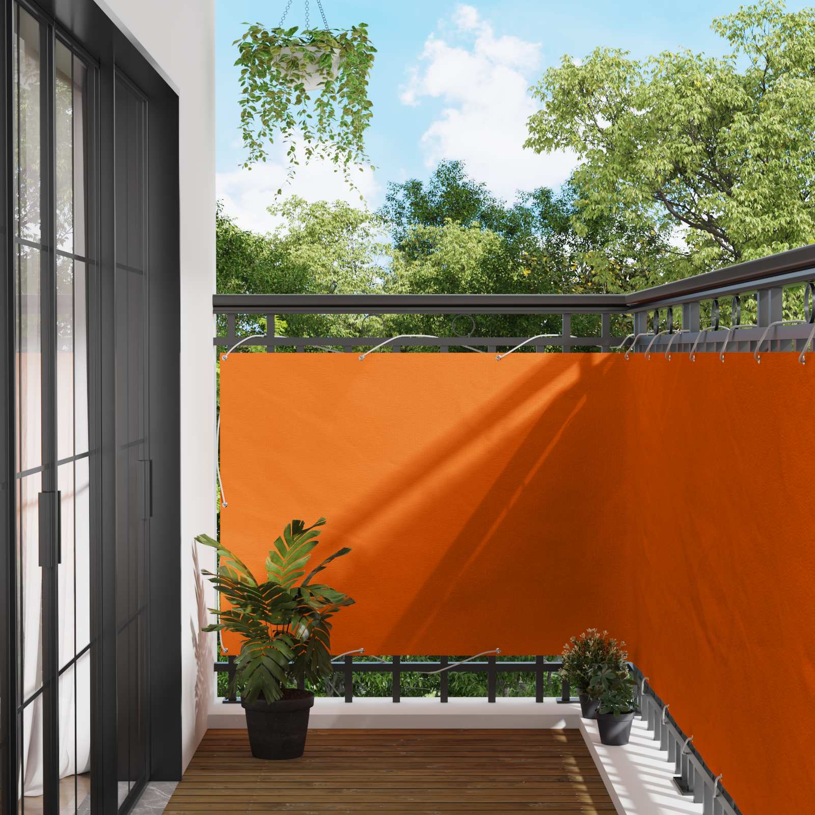 Balcony ekran Narančasta 110 x 800 cm Oxford tkanina