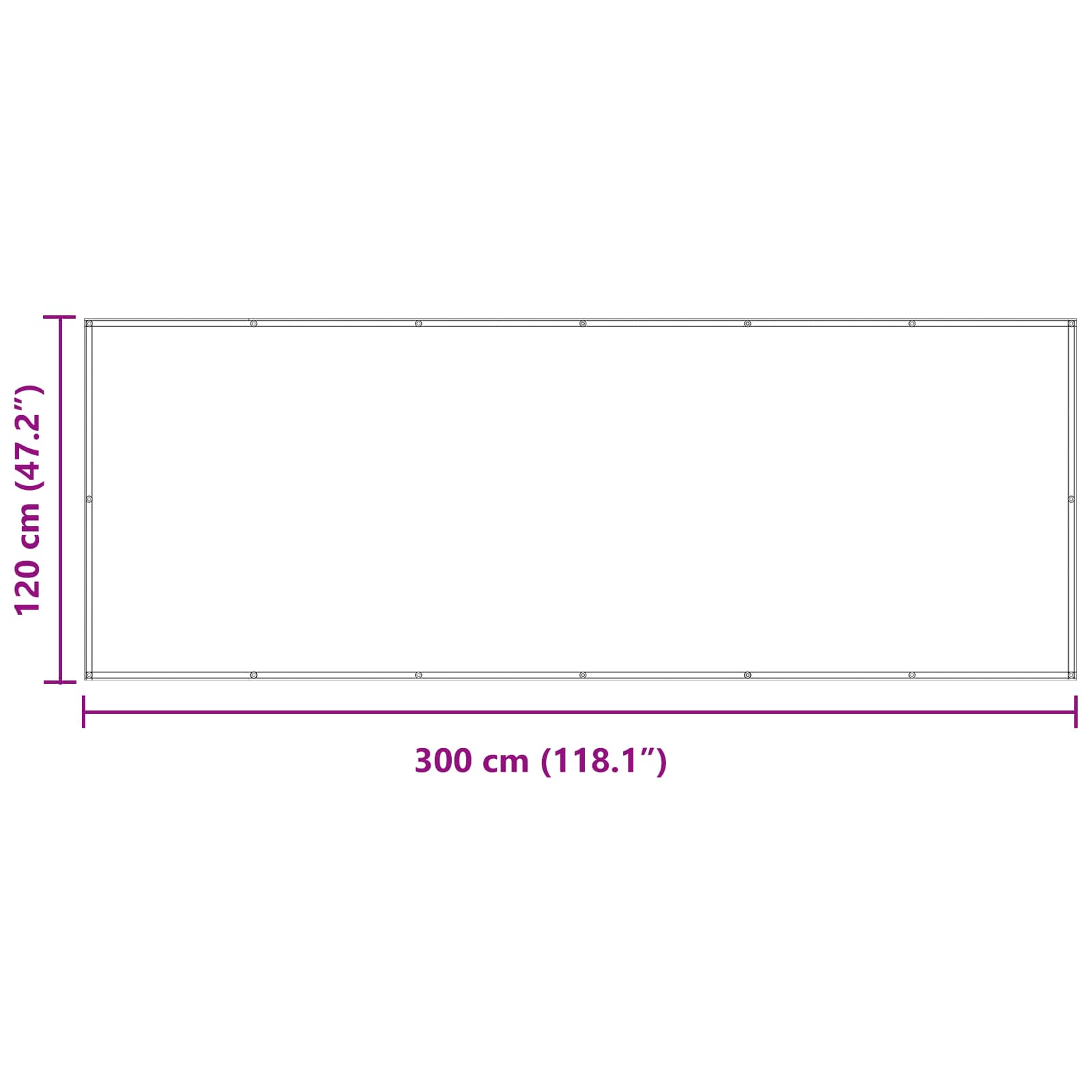 Balcony ekran Tamno crvena 120 x 300 cm