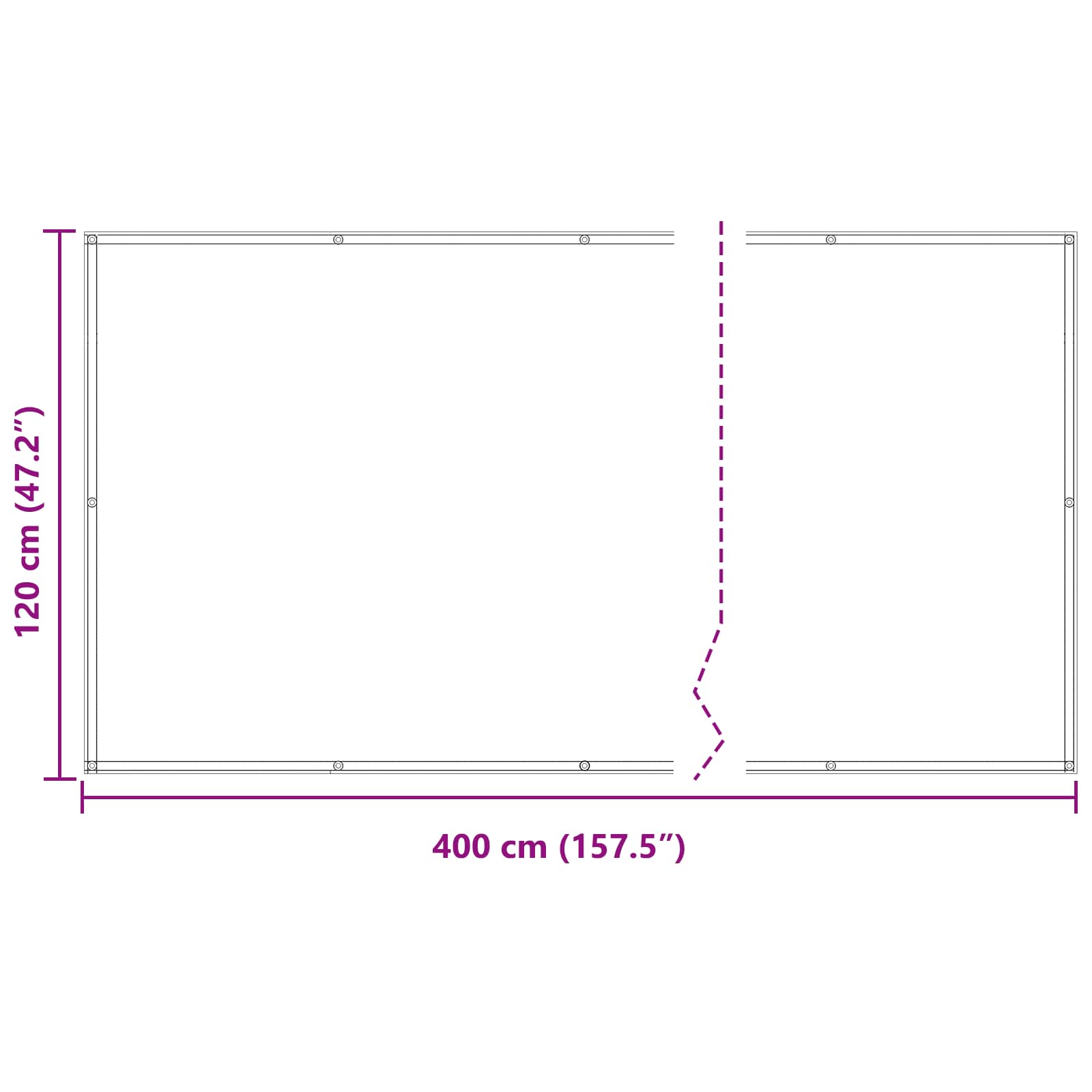 Balcony ekran Tamno crvena 120 x 400 cm