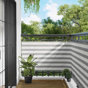 Balcony ekran Svijetlo siva i bijela. 100 x 600 cm