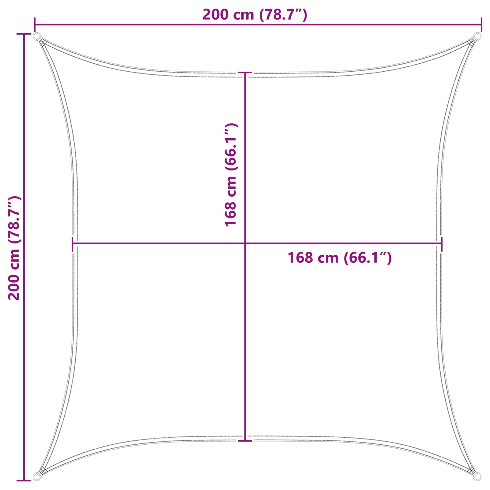 Jedro za sunce Žuta i bijela 2 x 2 m 100% poliester Oxford