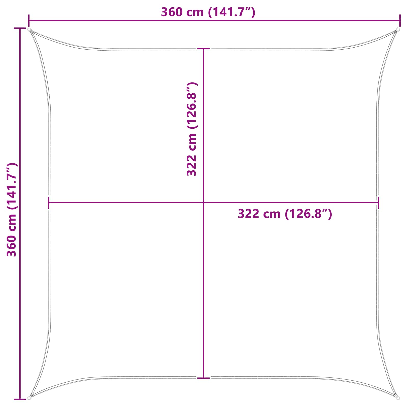 Jedro za sunce Plava i bijela 3,6 x 3,6 m 100% poliester Oxford