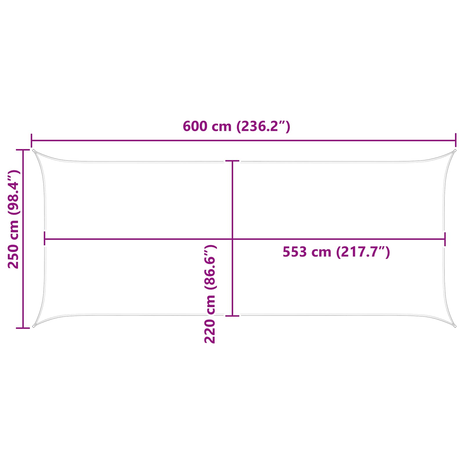 Jedro za sunce Bež 6 x 2,5 m 100% poliester Oxford