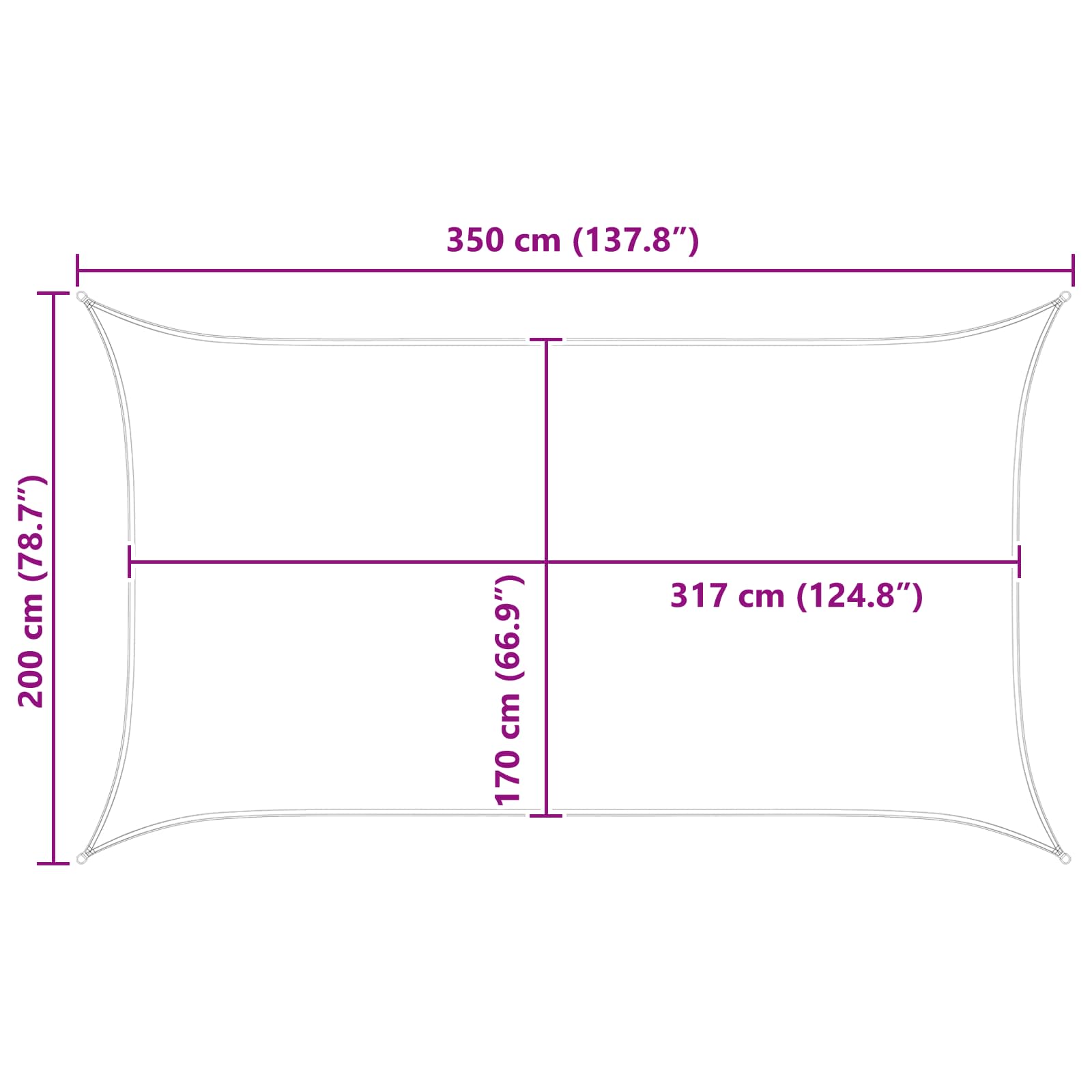 Jedro za sunce Žuta i bijela 3,5 x 2 m 100% poliester Oxford