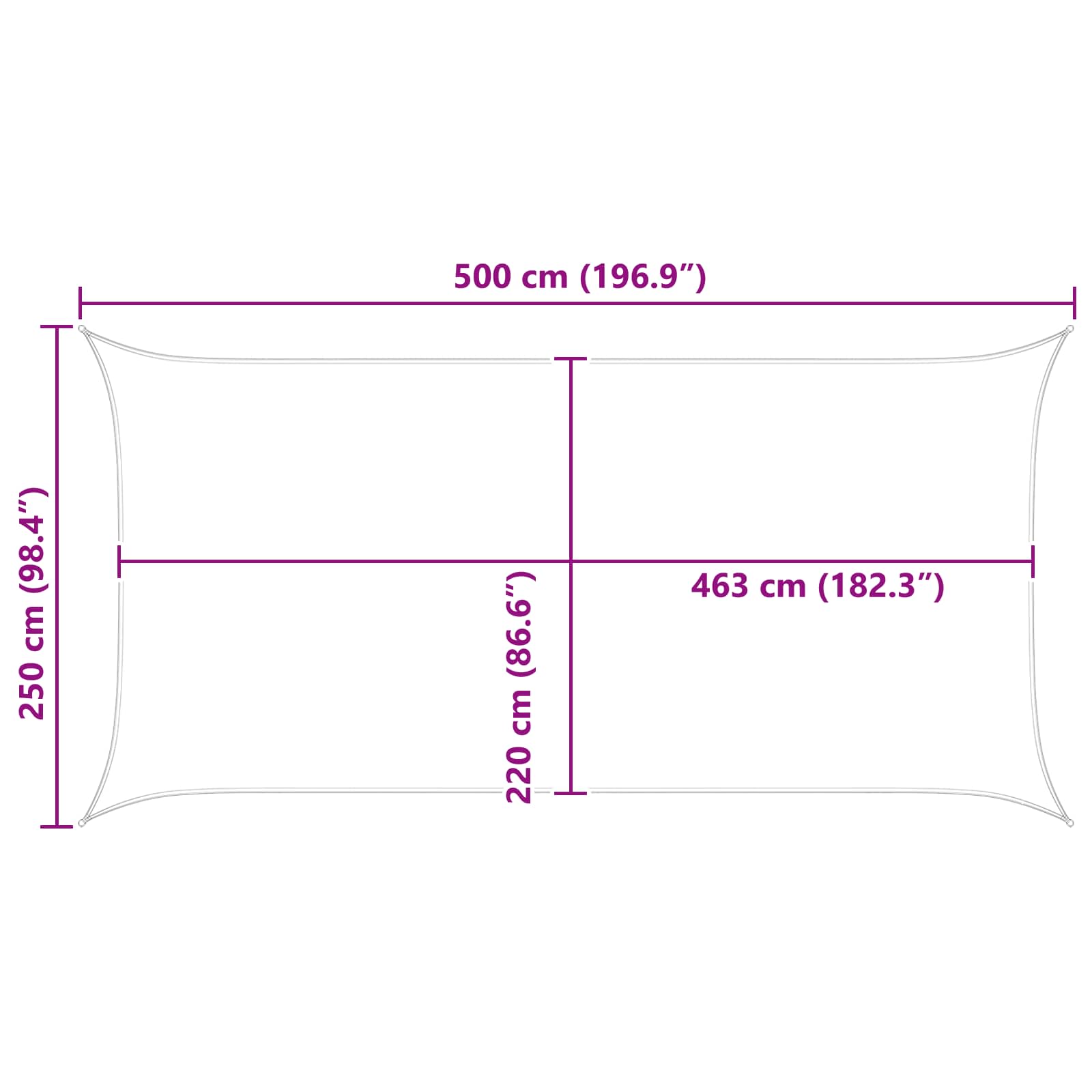 Jedro za sunce Žuta i bijela 5 x 2,5 m 100% poliester Oxford