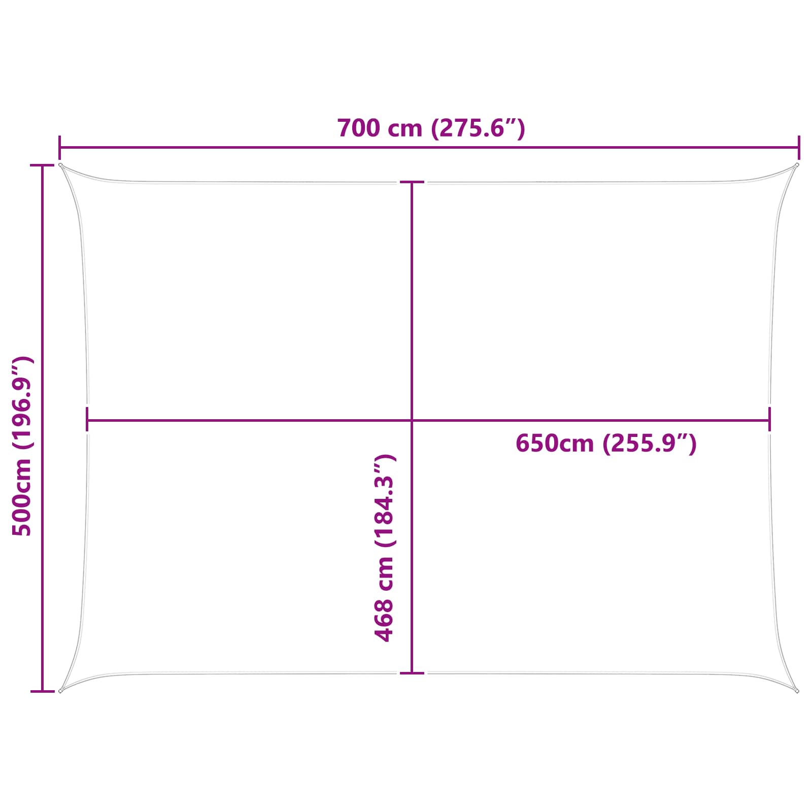 Jedro za sunce Žuta i bijela 7 x 5 m 100% poliester Oxford