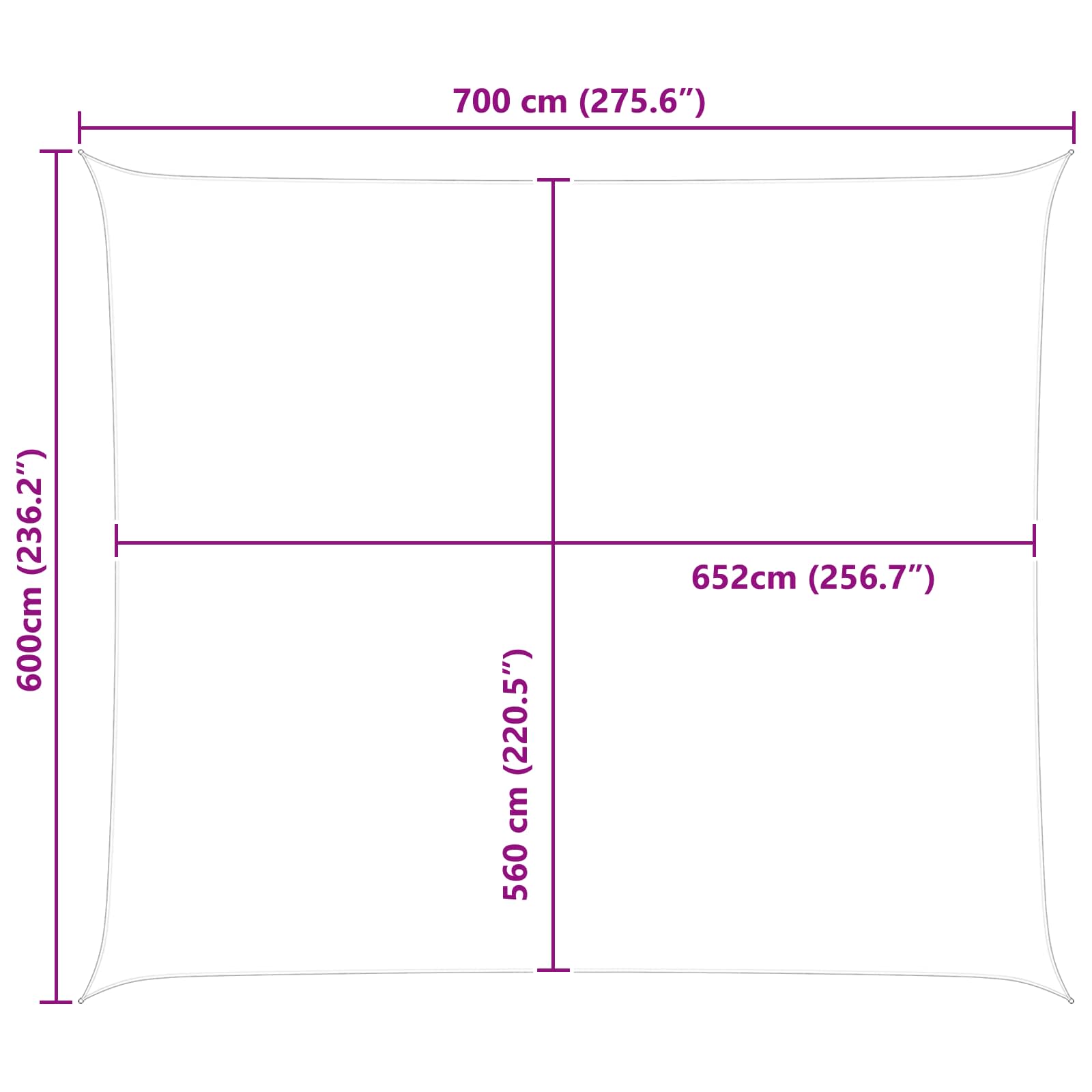 Jedro za sunce Žuta i bijela 7 x 6 m 100% poliester Oxford