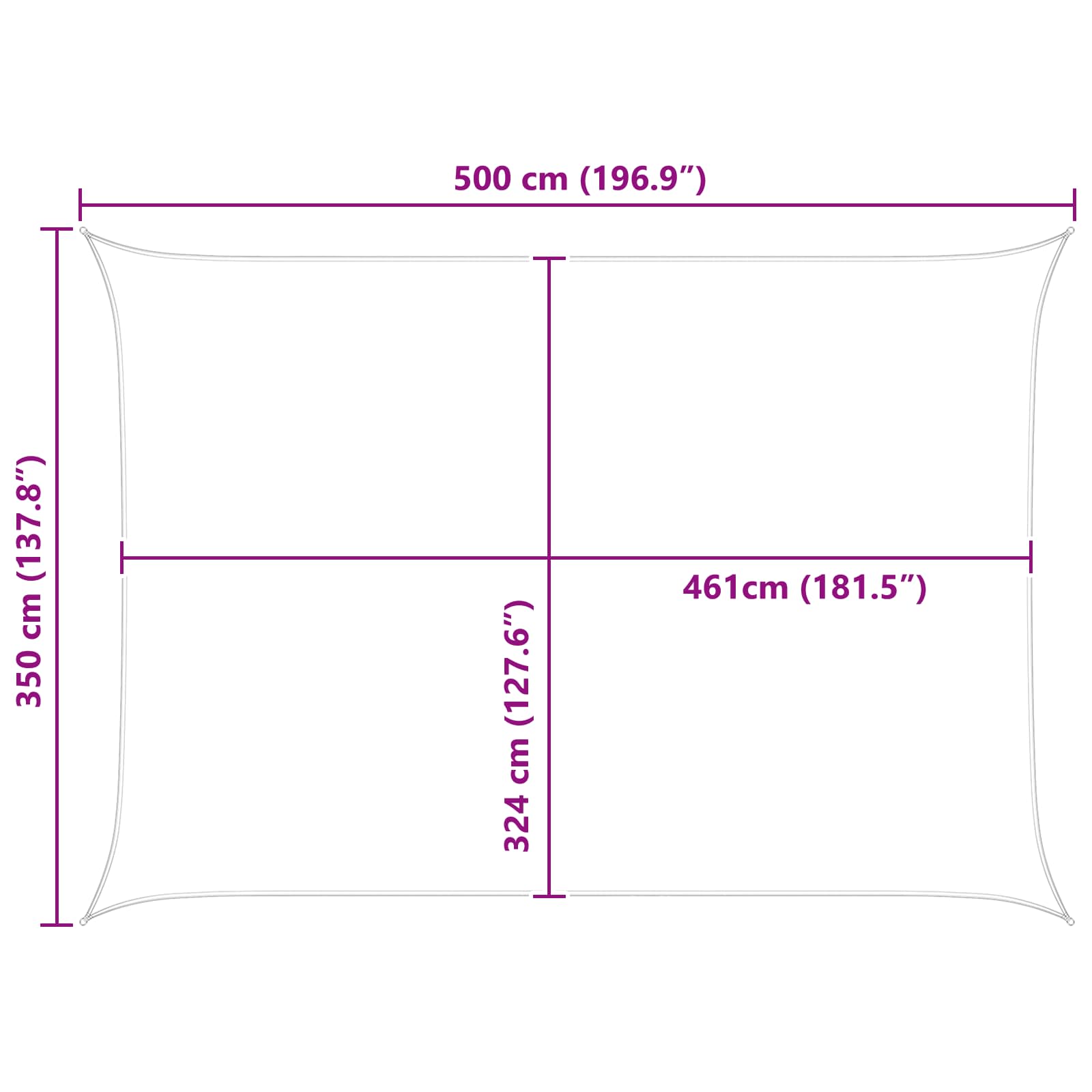 Jedro za sunce Plava i bijela 5 × 3,5 m 100% poliester Oxford