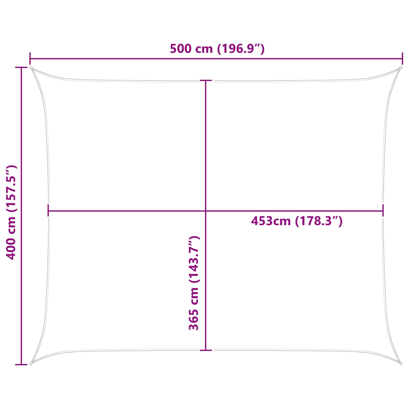 Jedro za sunce Plava i bijela 5 x 4 m 100% poliester Oxford
