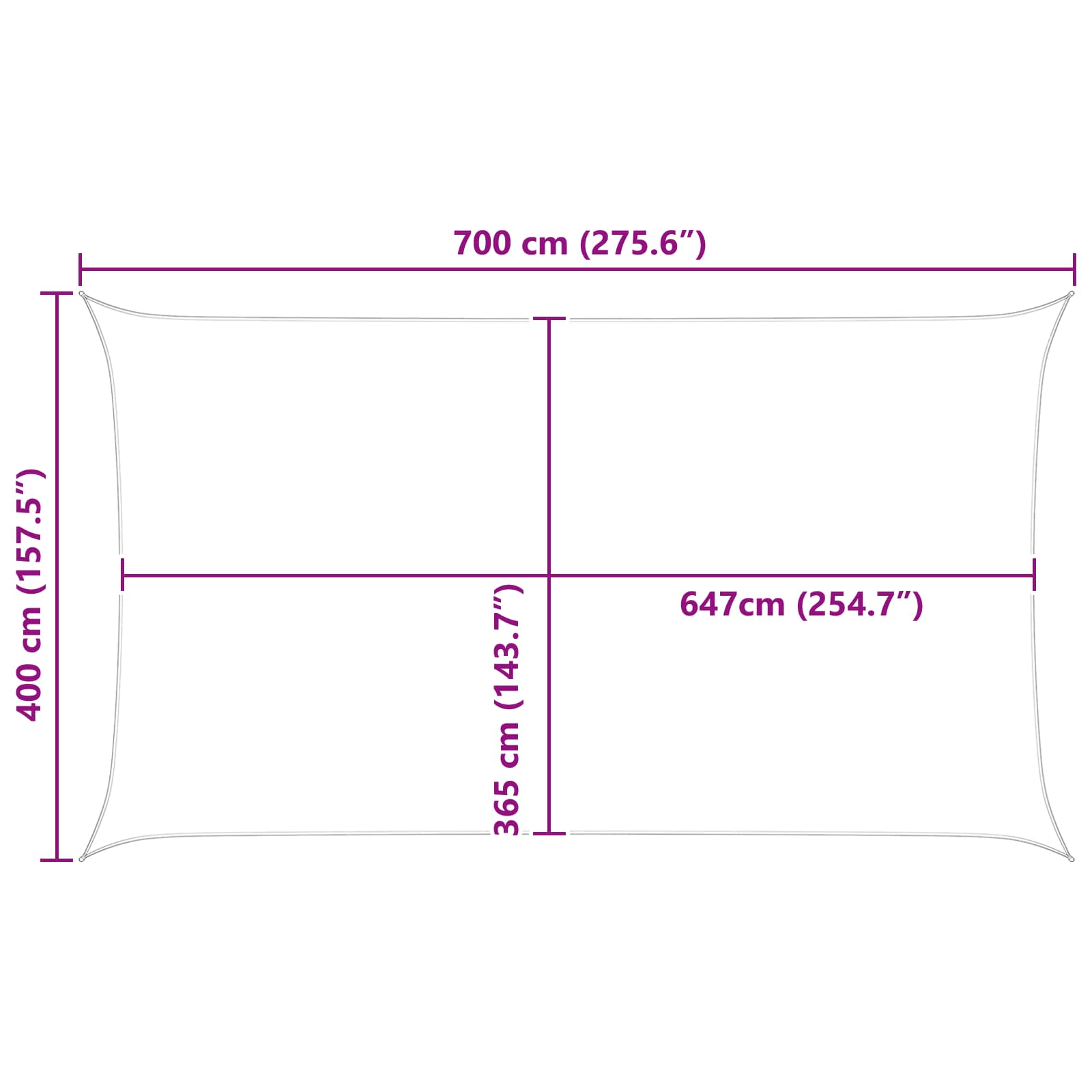 Jedro za sunce Plava i bijela 7 x 4 m 100% poliester Oxford