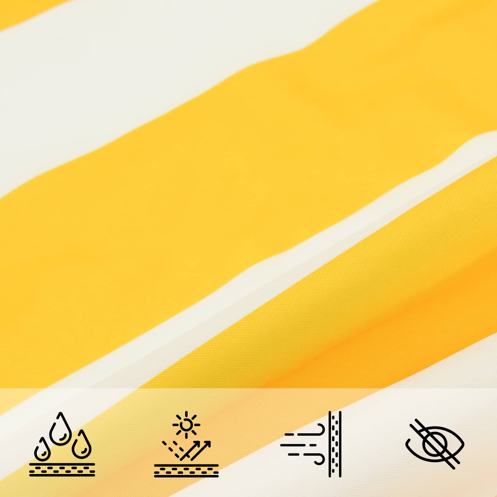 Jedro za sunce Žuta i bijela 7 x 5 x 5 m 100% poliester Oxford