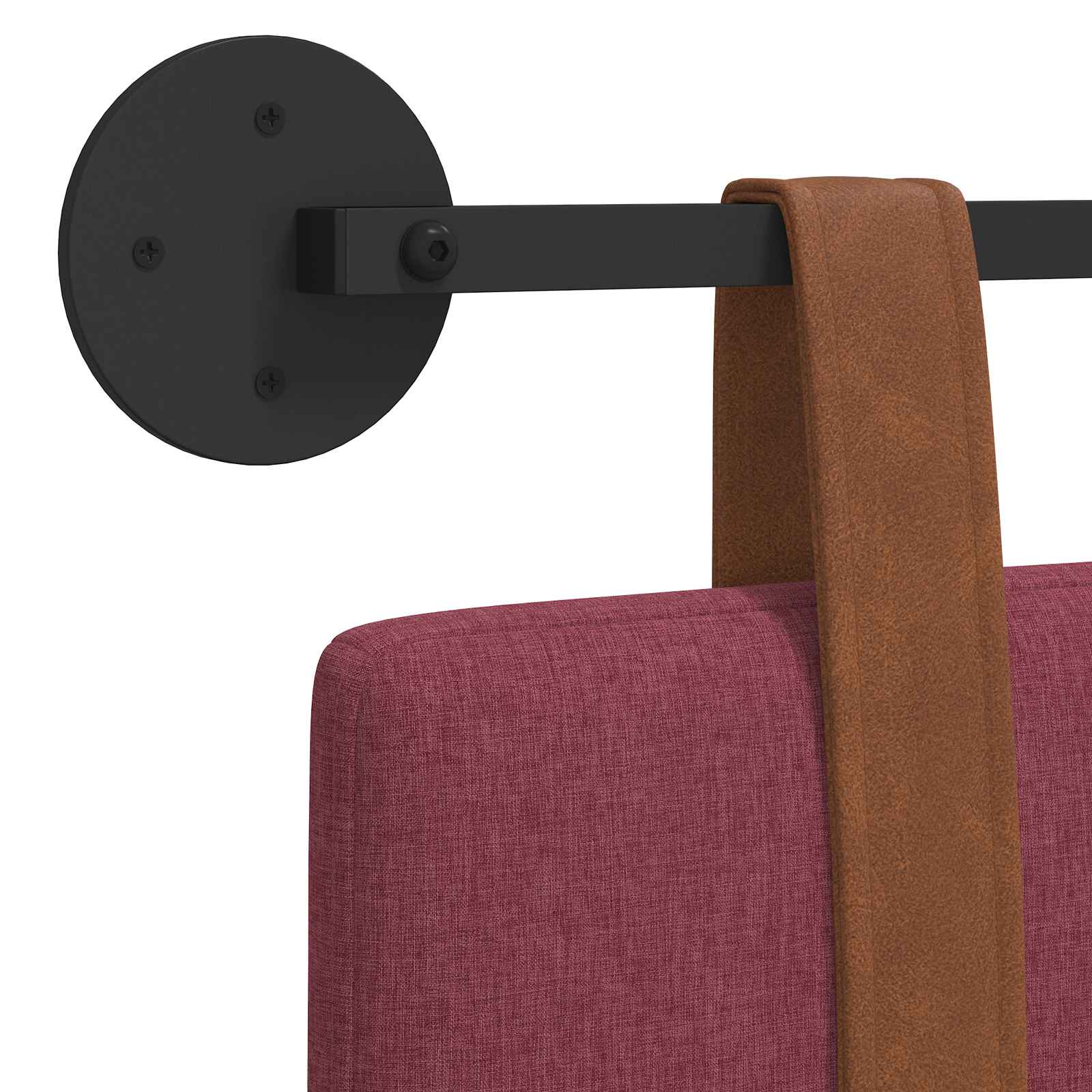 Viseće uzglavlje kreveta Vinska crvena Antikni PU