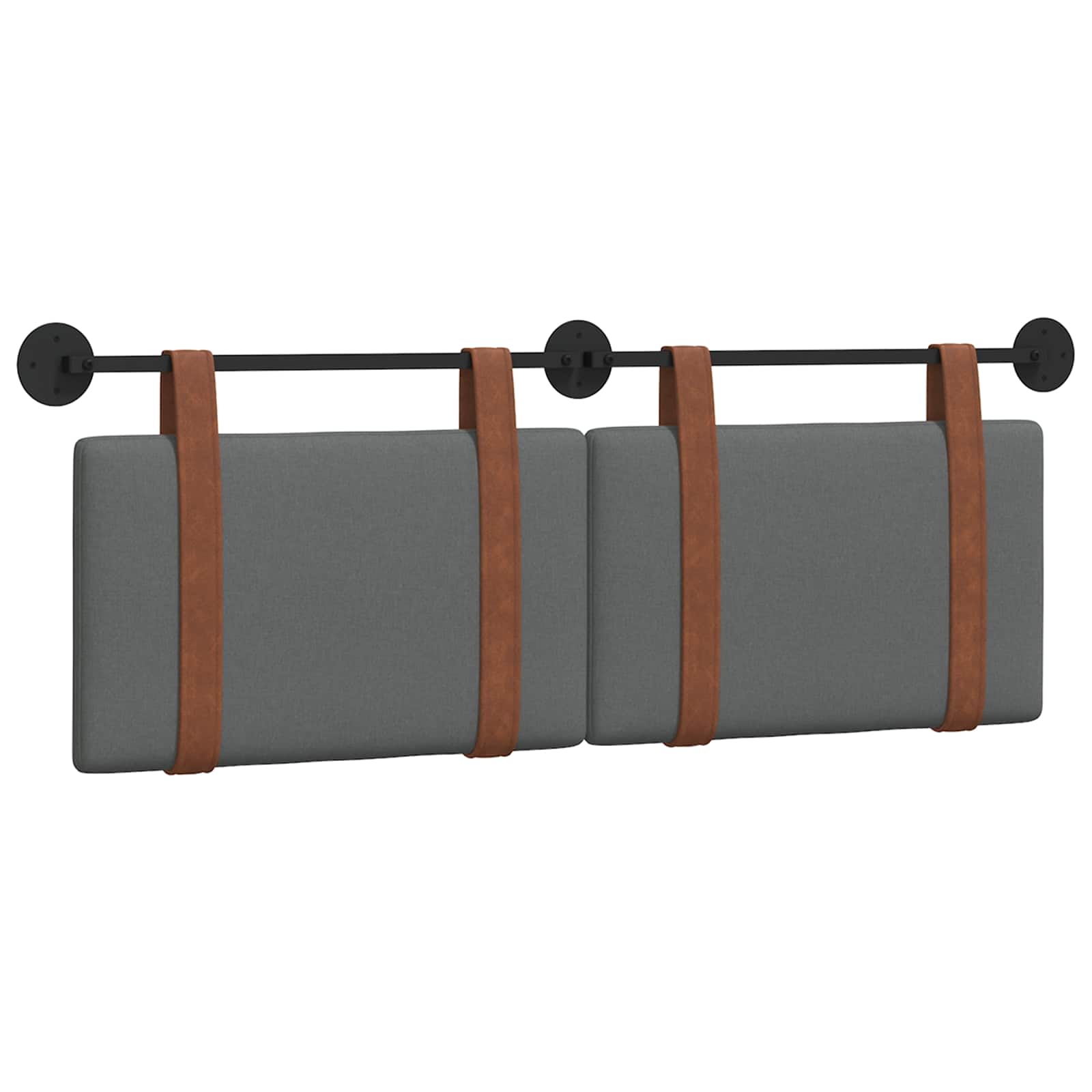 Držeće uzglavlje Zidne Tamno siva 130 x 55 x 5 cm Antikni PU