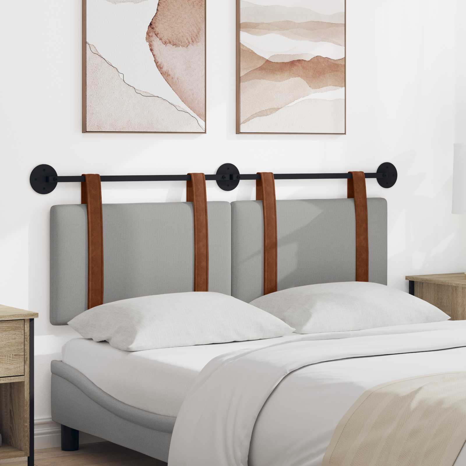 Držeće uzglavlje Zidne Oblačnosiva 150 x 55 x 5 cm Antikni PU