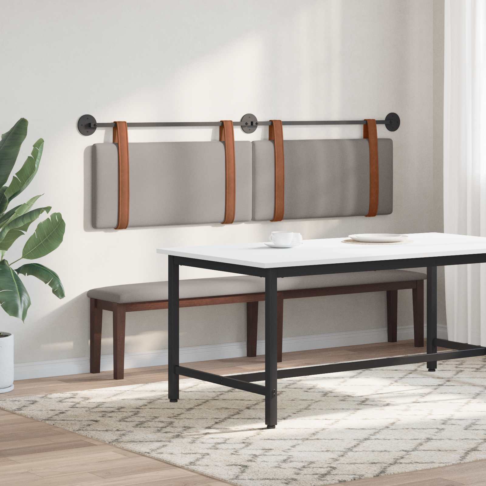 Viseće uzglavlje kreveta Sivo-smeđa Antikni PU