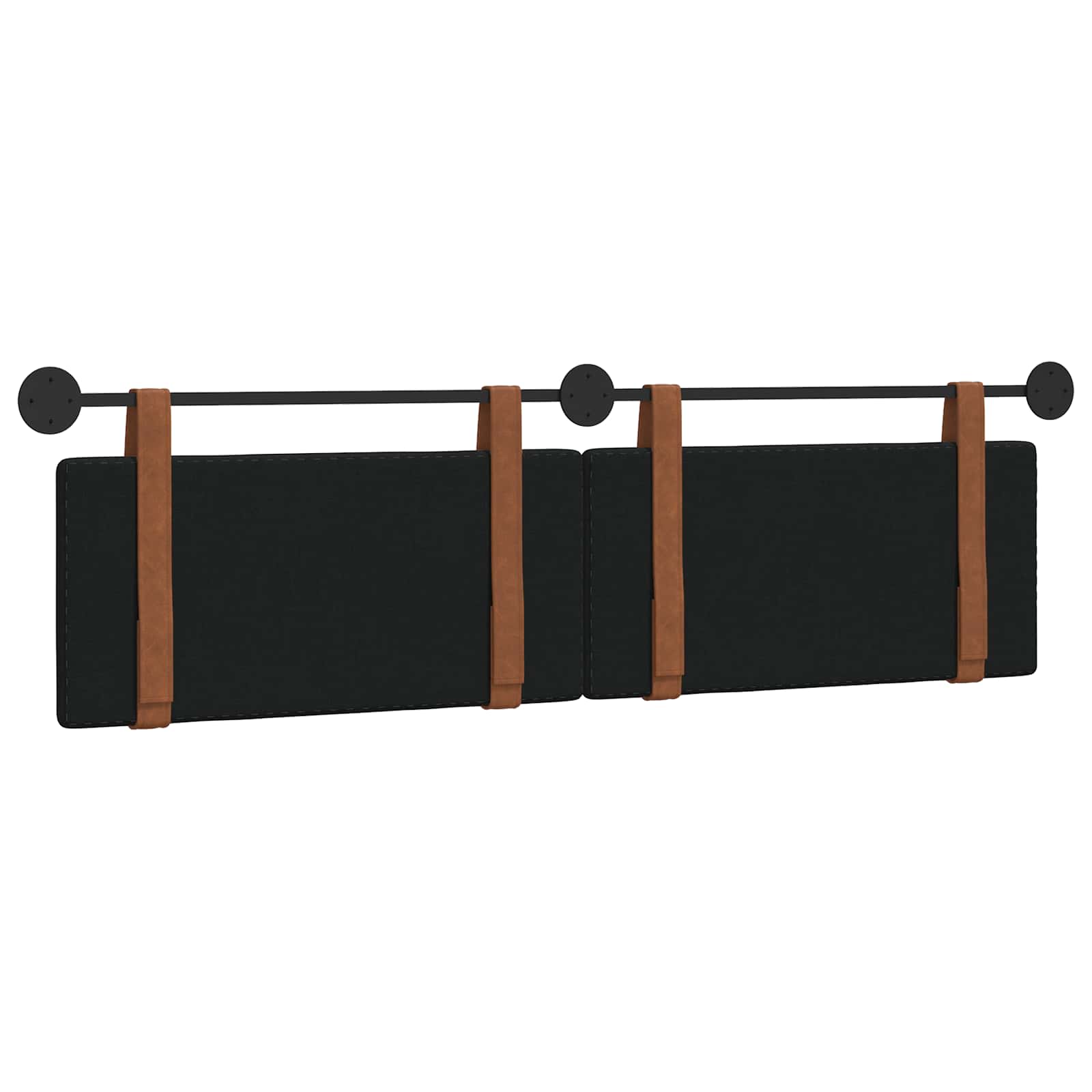 Držeće uzglavlje Zidne Crna 190 x 55 x 5 cm Antikni PU