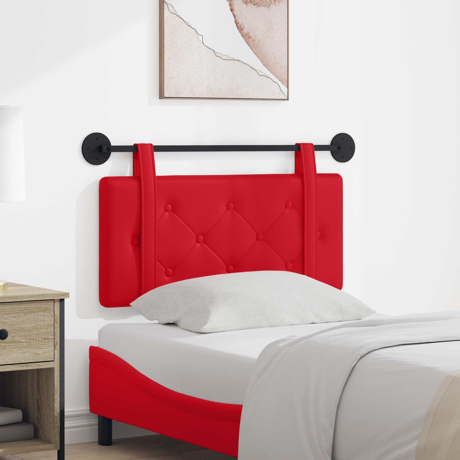 Viseće uzglavlje kreveta Crvena Umjetna koža