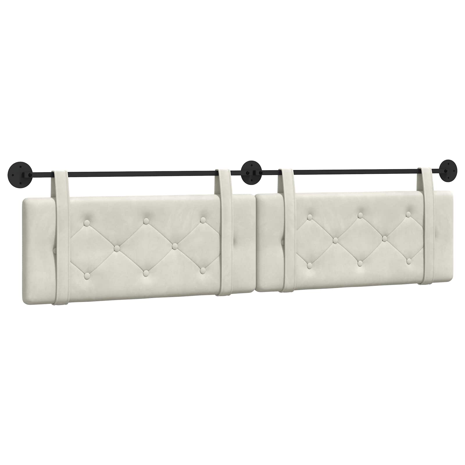 Viseće uzglavlje kreveta Krema Baršun