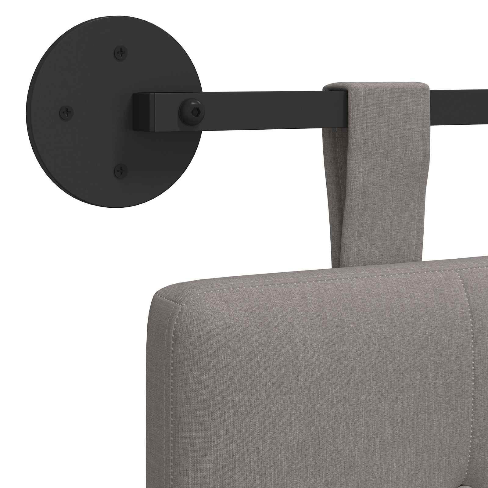 Viseće uzglavlje kreveta Sivo-smeđa tkanina