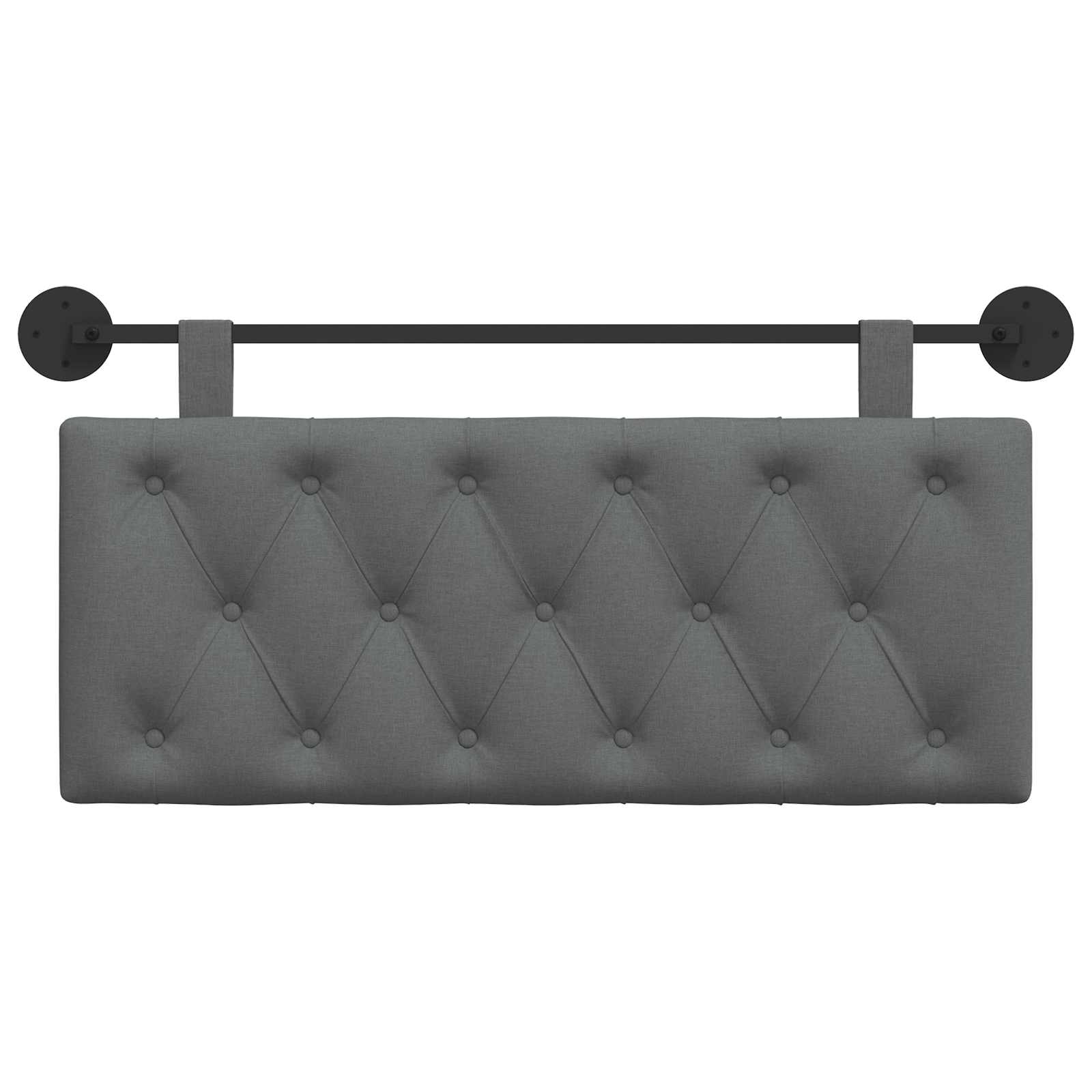 Viseće uzglavlje kreveta Tamnosiva Tkanina