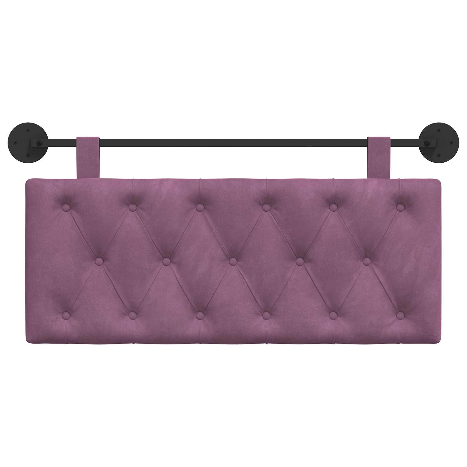 Viseće uzglavlje kreveta S LED svjetlom Ljubičasta Baršun