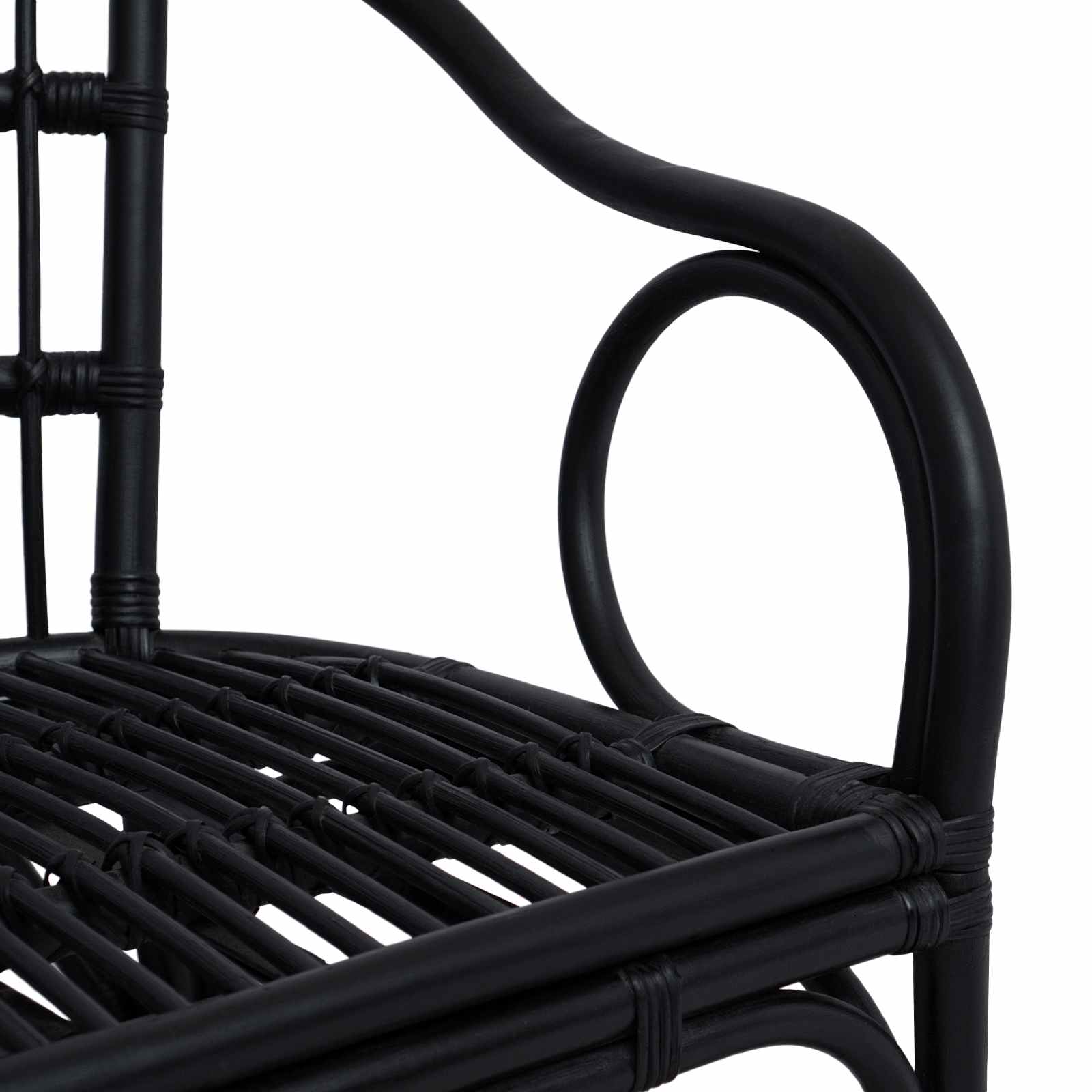 Stolica koja se može slagati Crna 58 x 60 x 81 cm Ratan