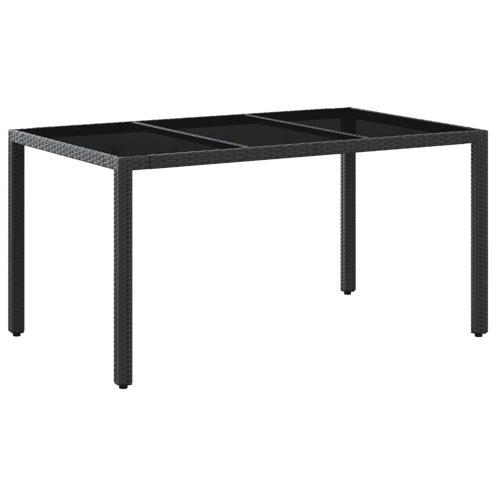 Vanjski set za objedovanje 5 pcs Crna 150 x 90 x 75 cm