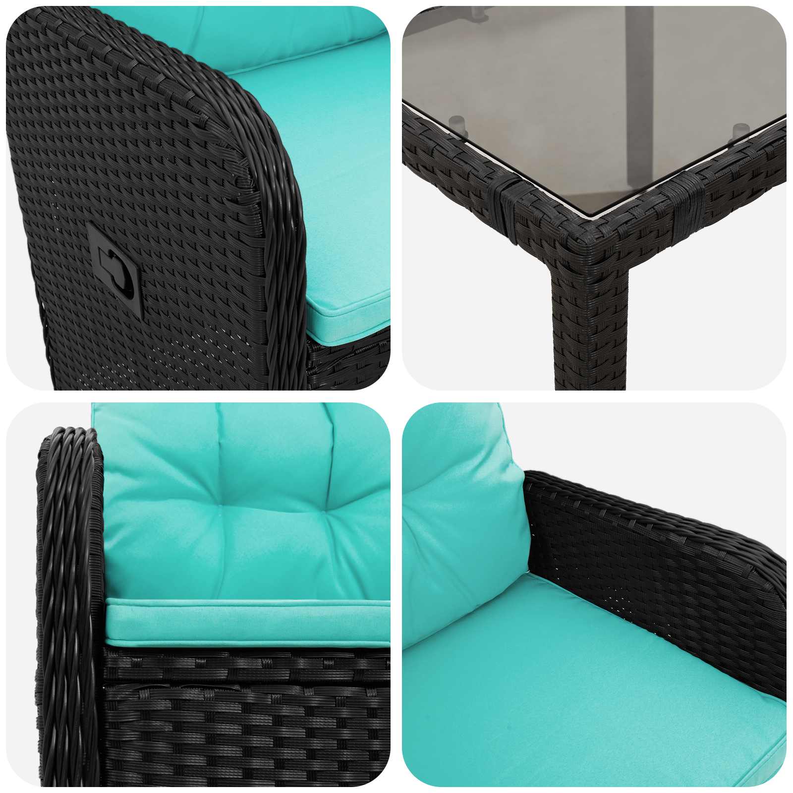 Vanjski set za objedovanje 7 pcs poliratan
