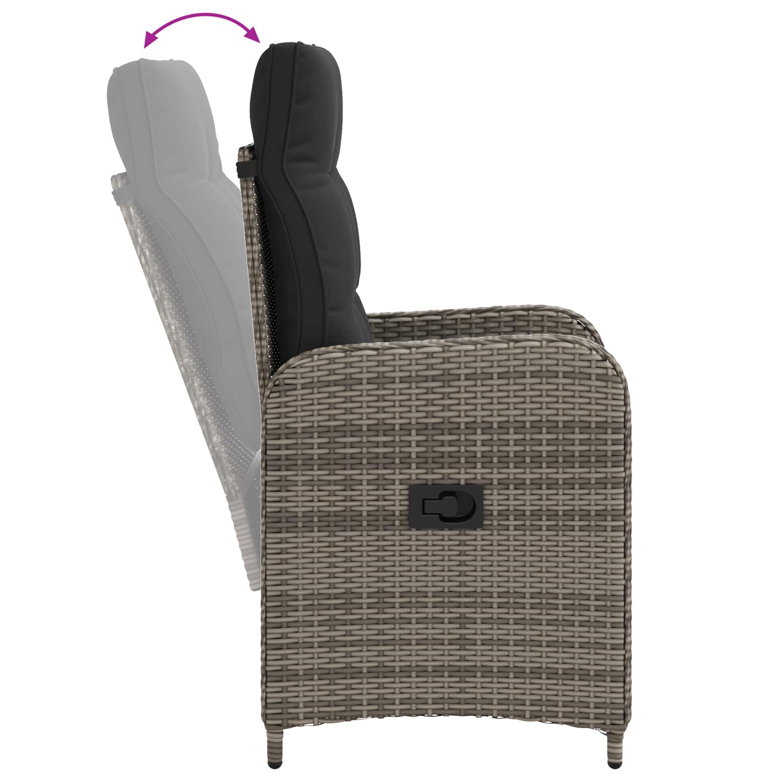 Vanjski set za objedovanje 9 pcs Svijetlo siva i tamno siva