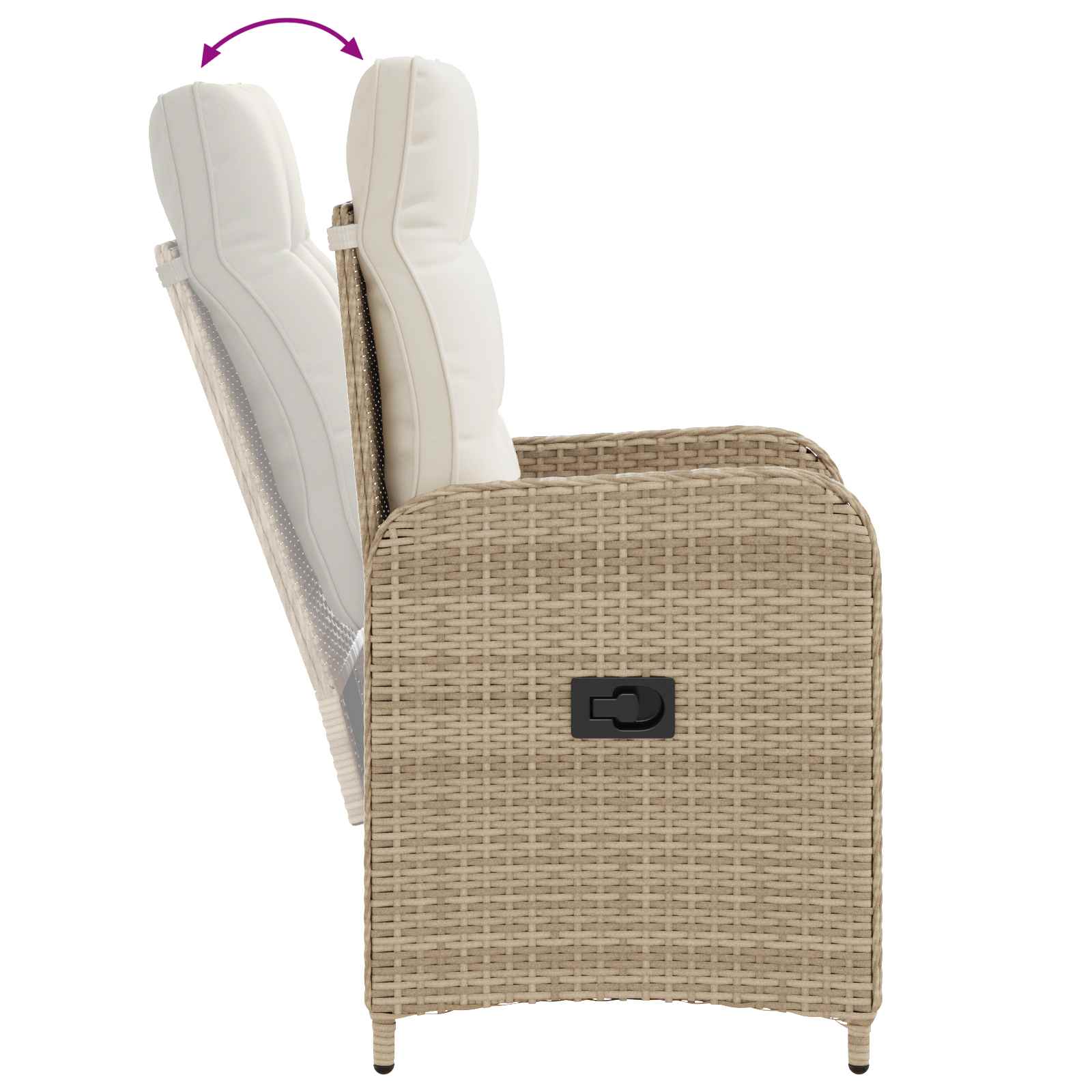Vanjski set za objedovanje 3 pcs Bež i krem bijela