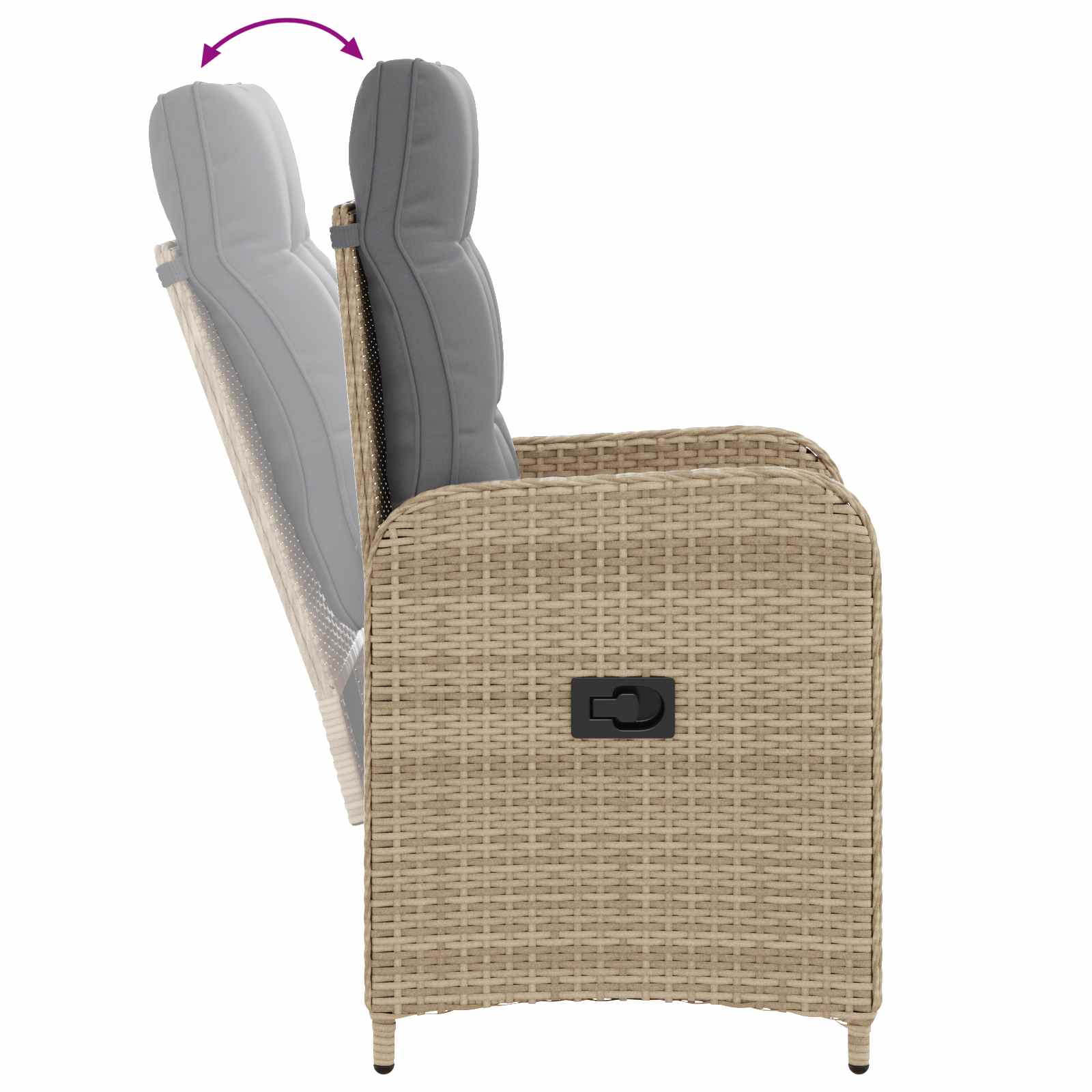 Vanjski set za objedovanje 7 pcs Bež i svijetlo siva