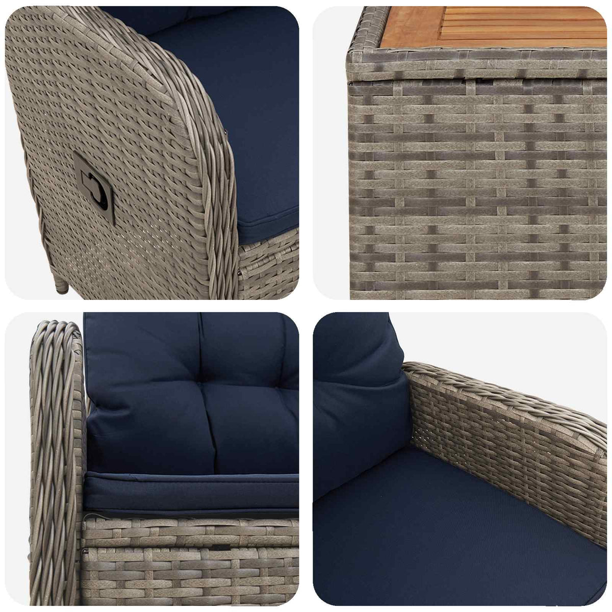 Set lounge namještaja za vrt 3 kom.