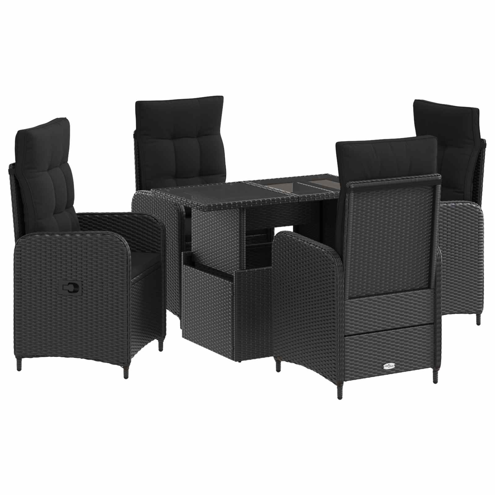 Vanjski set za objedovanje 5 pcs Crna poliratan