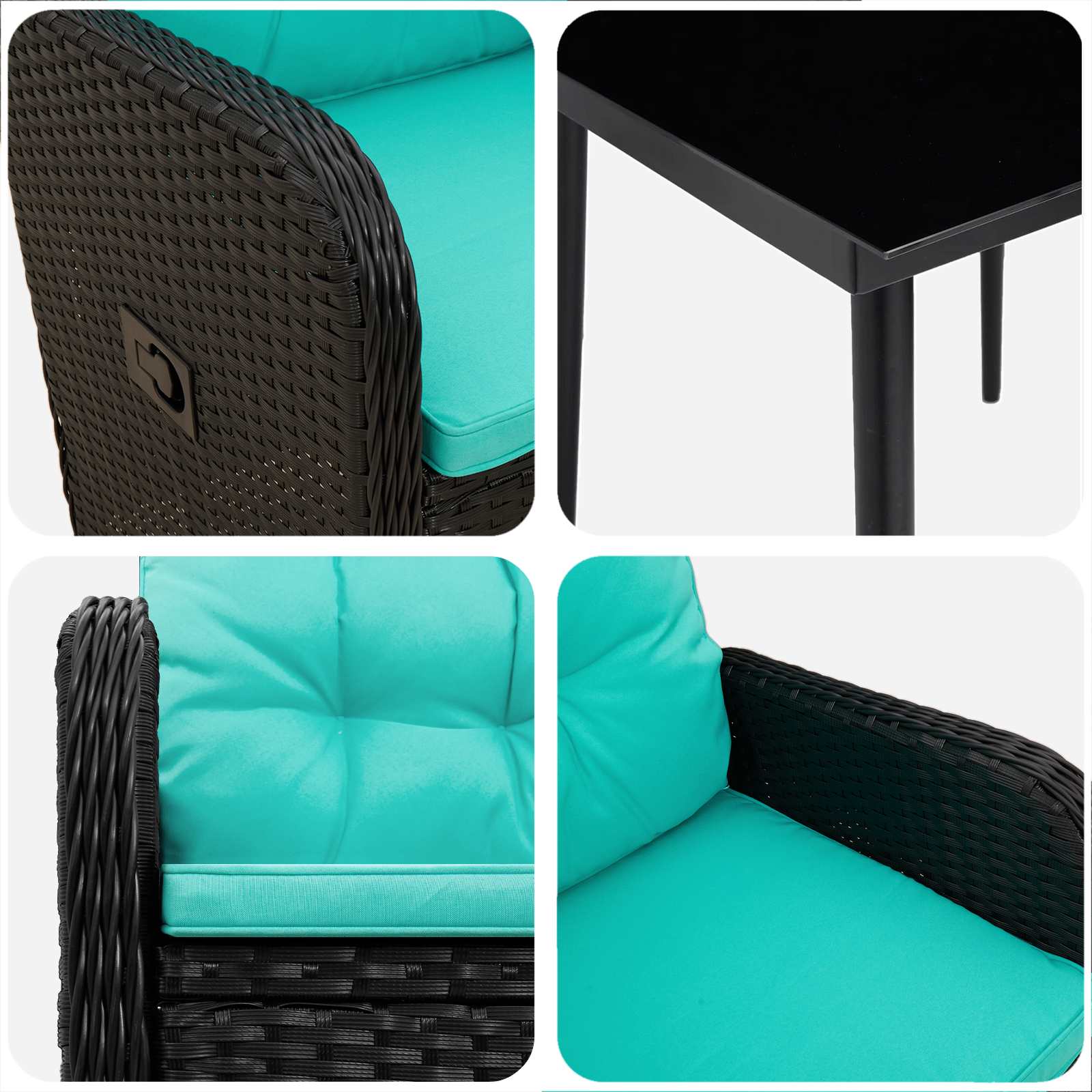 Set stolića za sofu s jastukom s jastukom 3 pcs