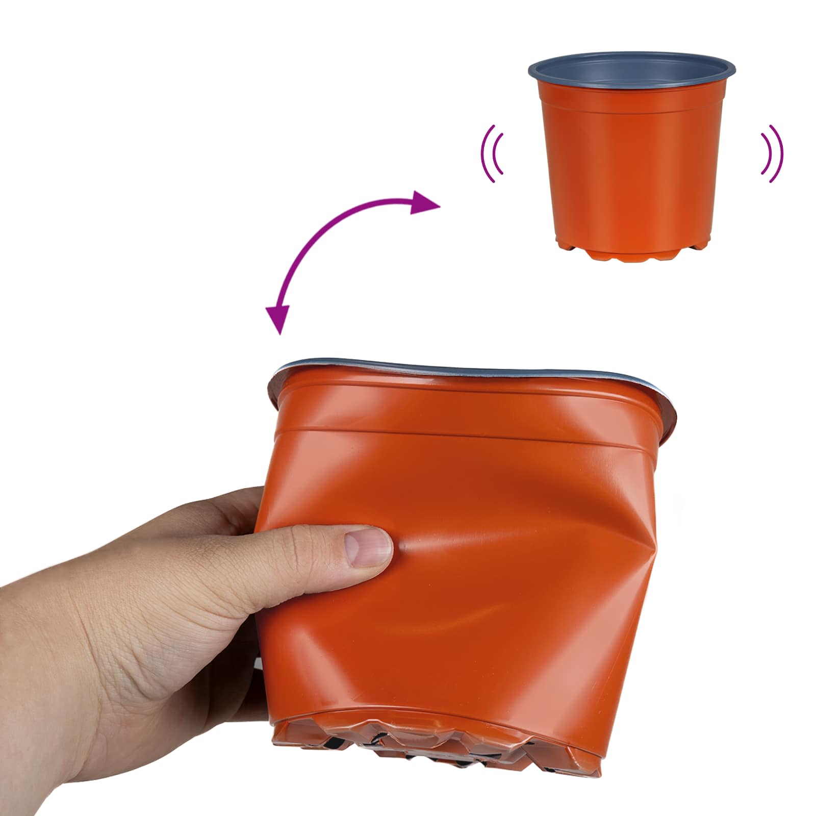 Lonac za cvijeće 100 pcs Terakota Ø 15 x 13 cm Plastika