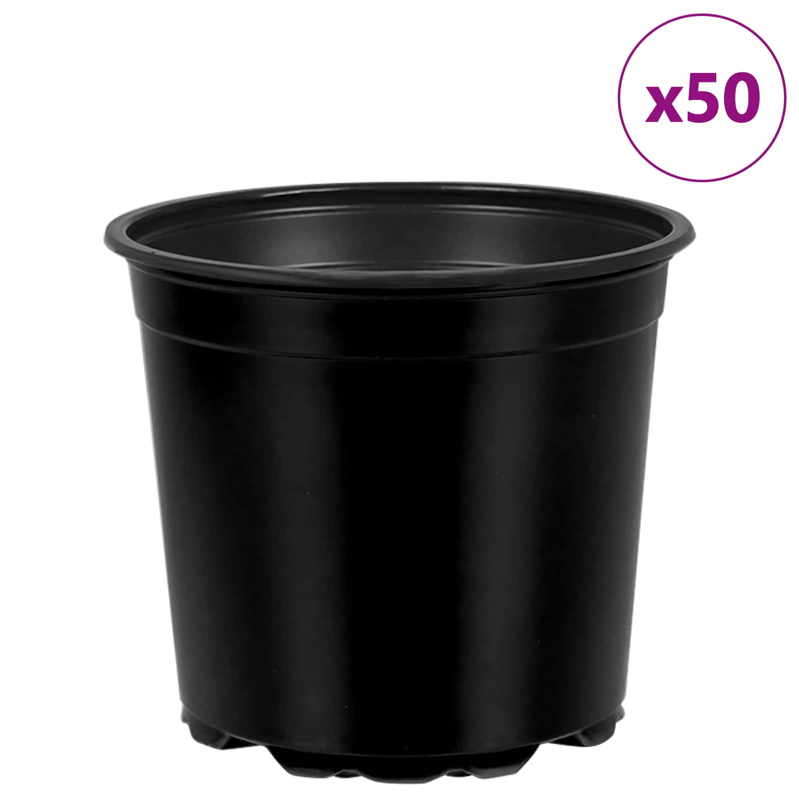 Lonac za cvijeće 50 pcs Crna Ø 15 x 13 cm Plastika