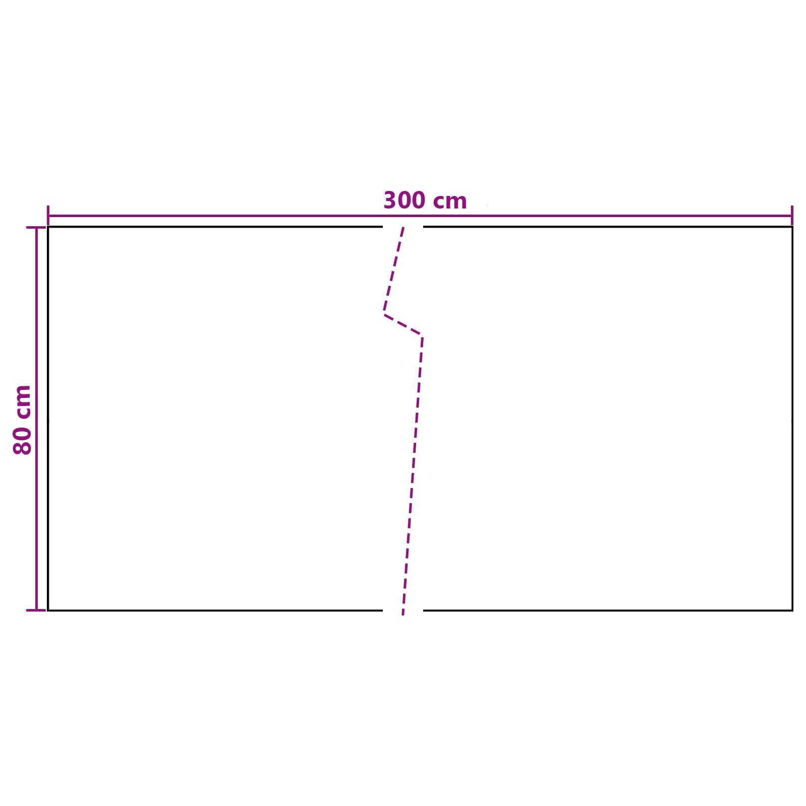 Balcony ekran Tamnosiva 300 x 80 cm poliratan