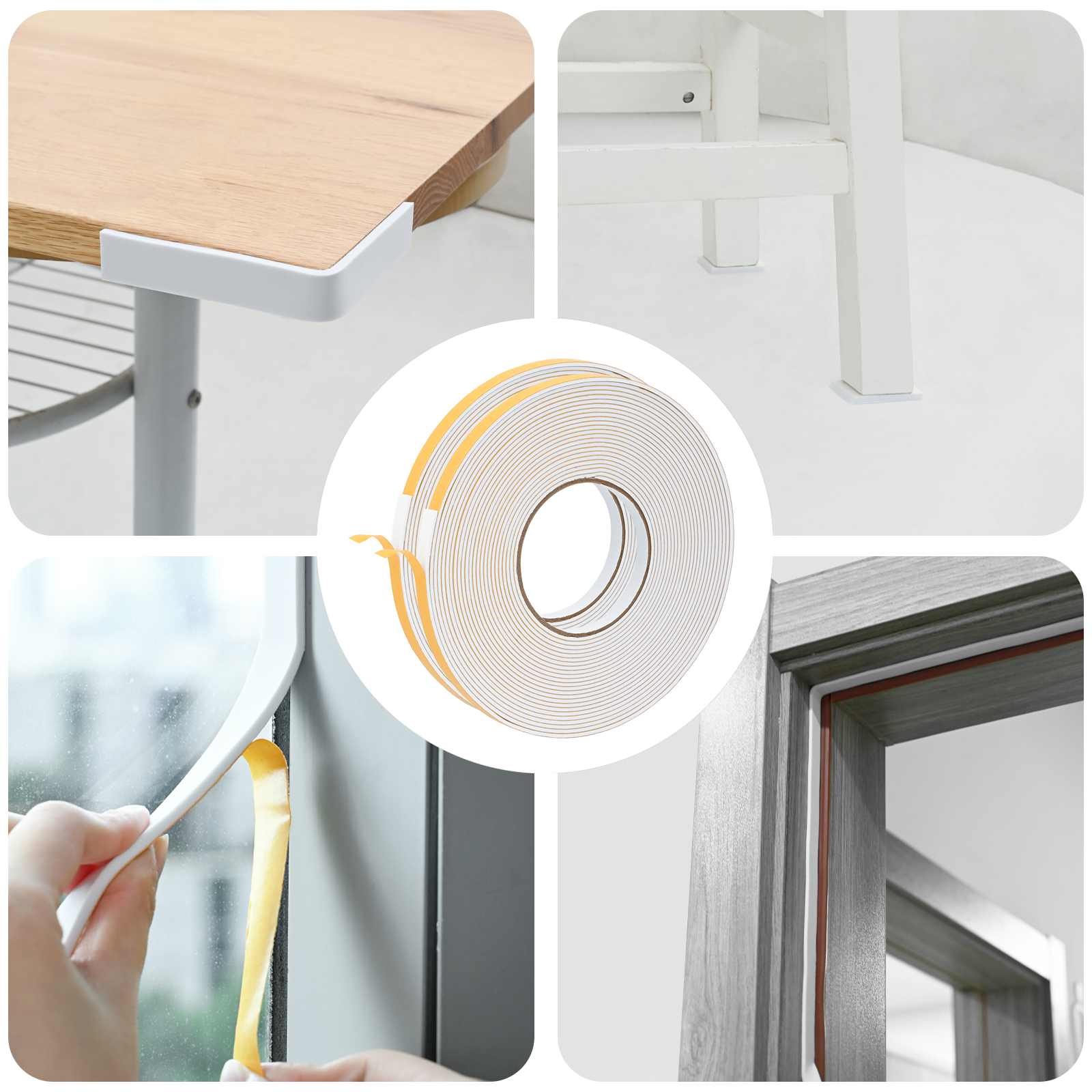 Samoljepljiva pjenasta traka 2 pcs Bijela 10mm x 10m CR pjena