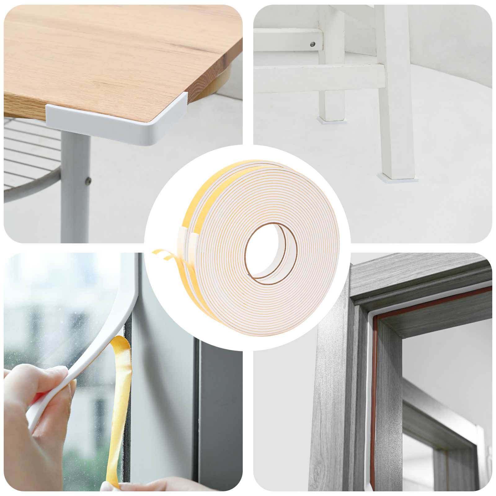 Samoljepljiva pjenasta traka 2 pcs Bijela 10mm x 10m CR pjena
