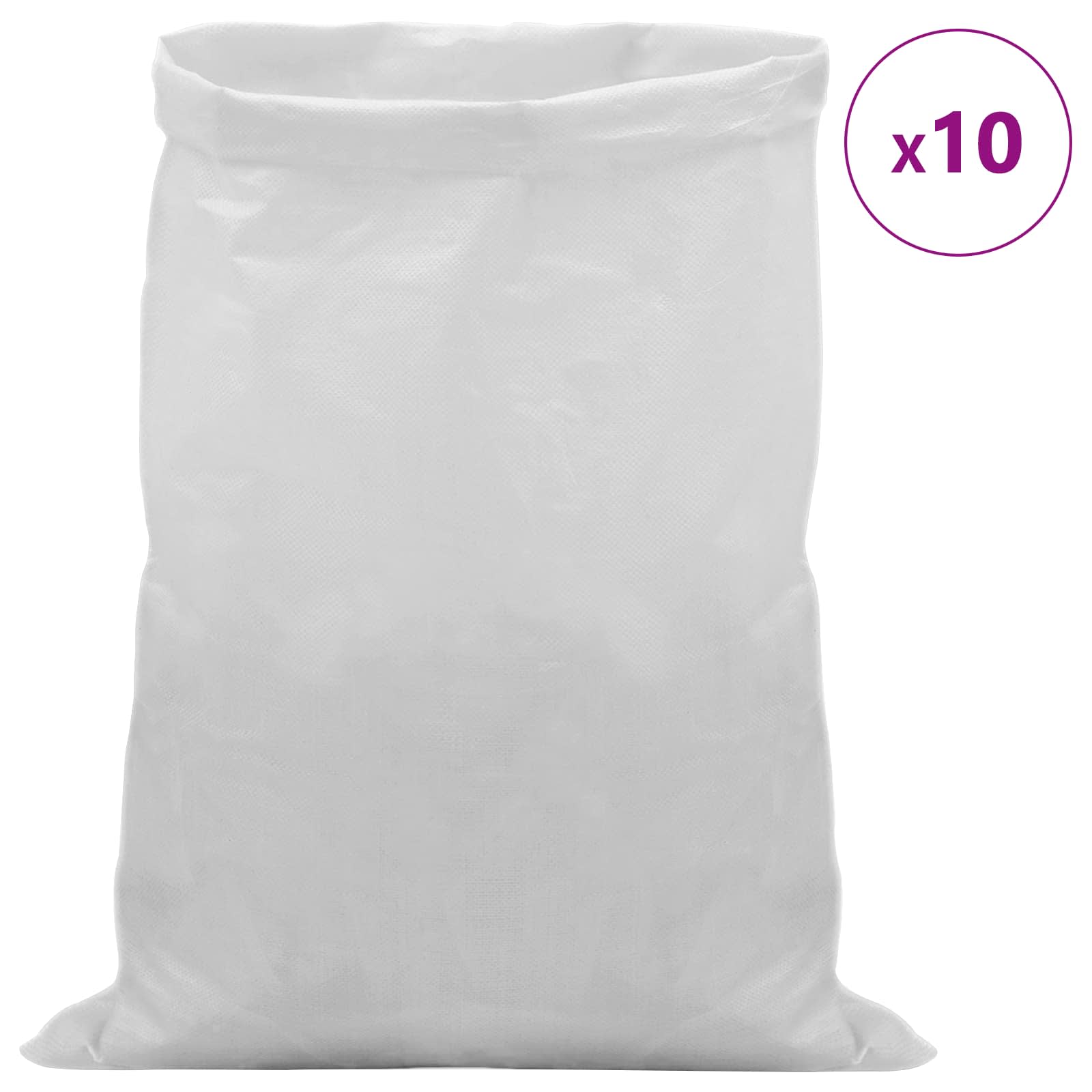Tkanine vreće 10 pcs Bijela 50 x 80 cm PP