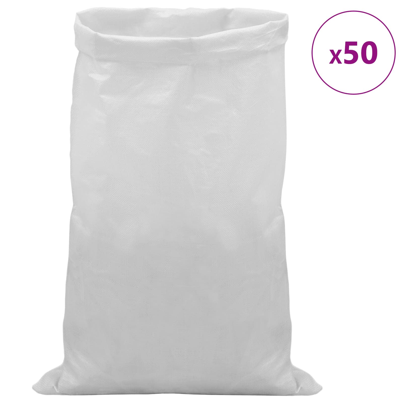 Tkanine vreće 50 pcs Bijela 65 x 115 cm PP