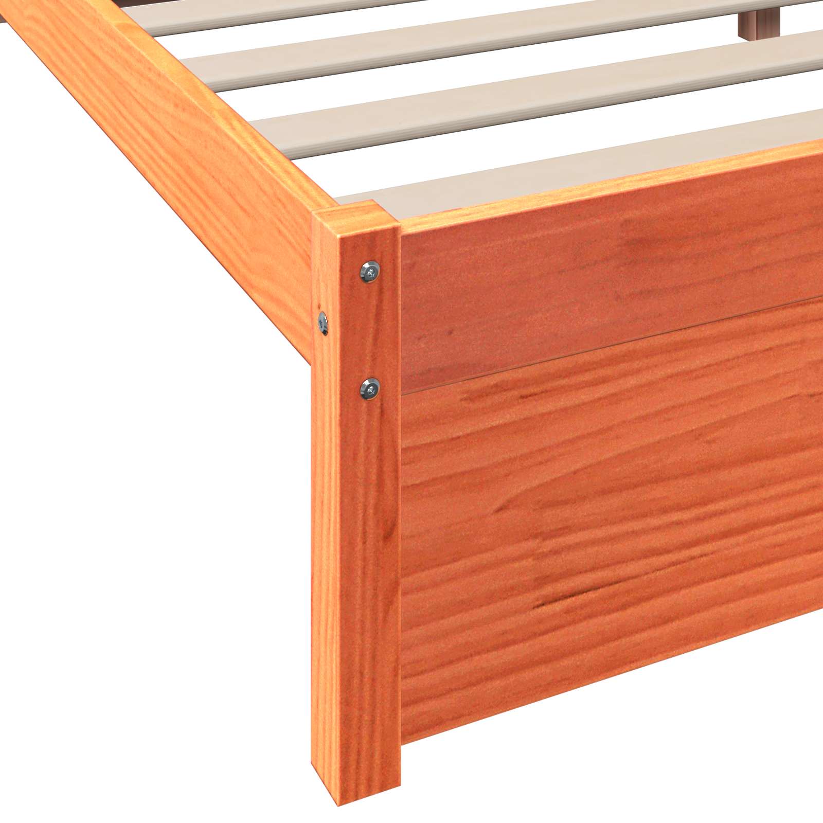 Krevet s policama s uzglavljem 2 pcs Vosak smeđa 200 x 140 cm
