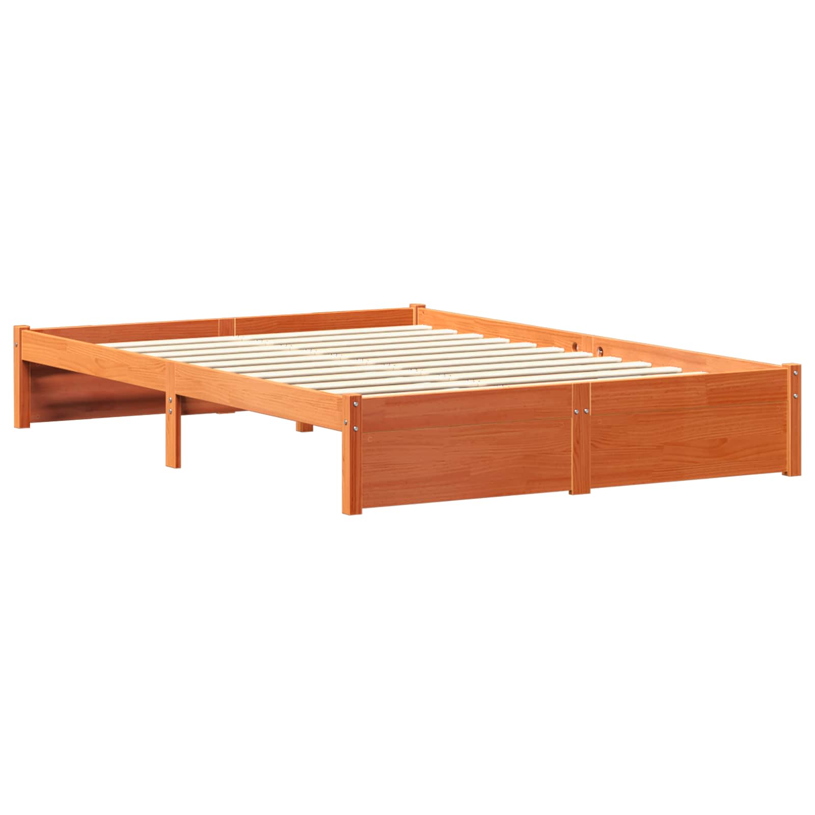 Krevet s policama s uzglavljem 2 pcs Vosak smeđa 200 x 140 cm