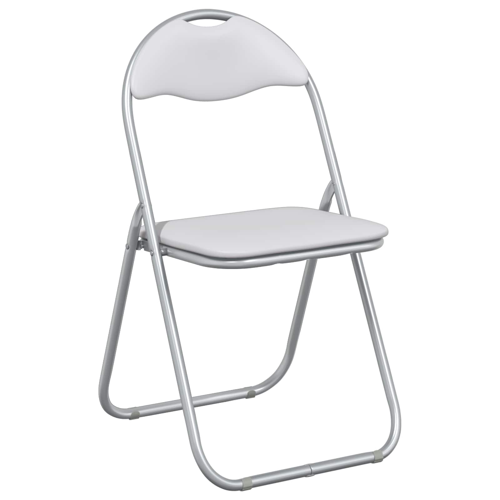 Sklopiva stolica 2 pcs Bijela i siva 48 x 43,5 x 81 cm