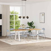 Sklopiva stolica 8 pcs Sivi 48 x 43,5 x 81 cm Lažna koža